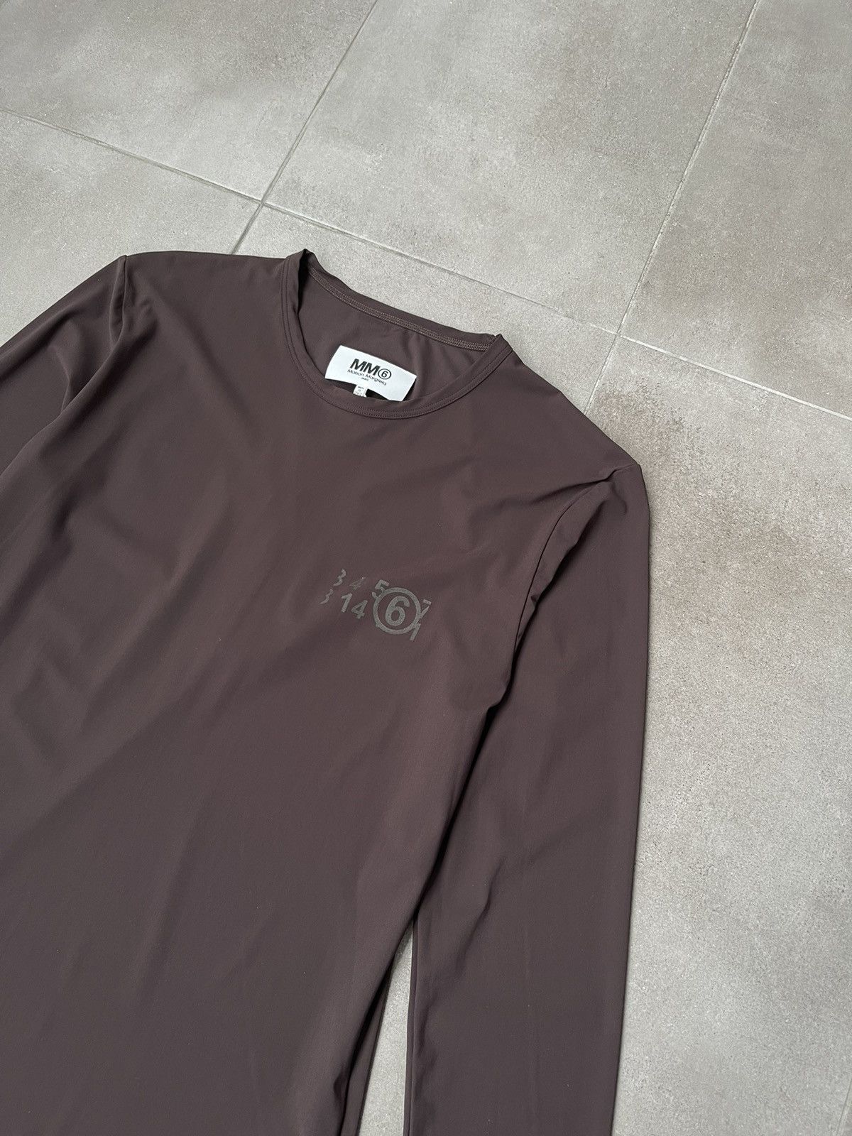 Maison Margiela !DS! SS23 Maison Margiela Printed Logo Chocolate Long Sleeve Size US M / EU 48-50 / 2 - 13 Thumbnail