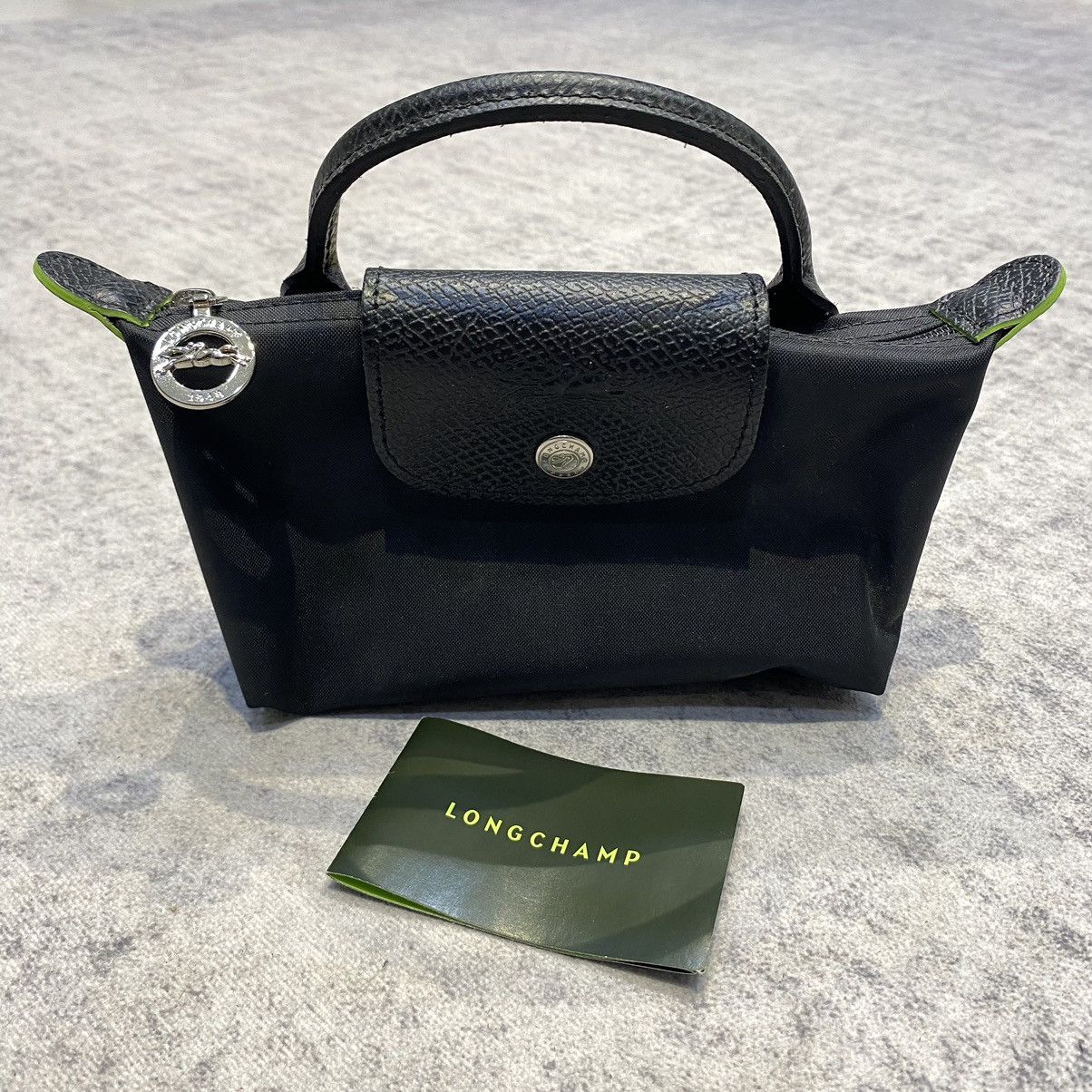 Longchamp LONGCHAMP Le Pliage Pouch Bag GREEN Black Size ONE SIZE - 6 Thumbnail