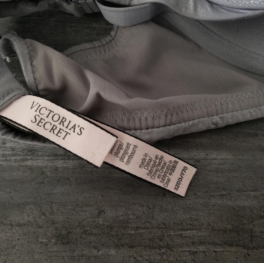 Designer Light Grey Shimmer VS Bustier Bra Size ONE SIZE - 4 Thumbnail