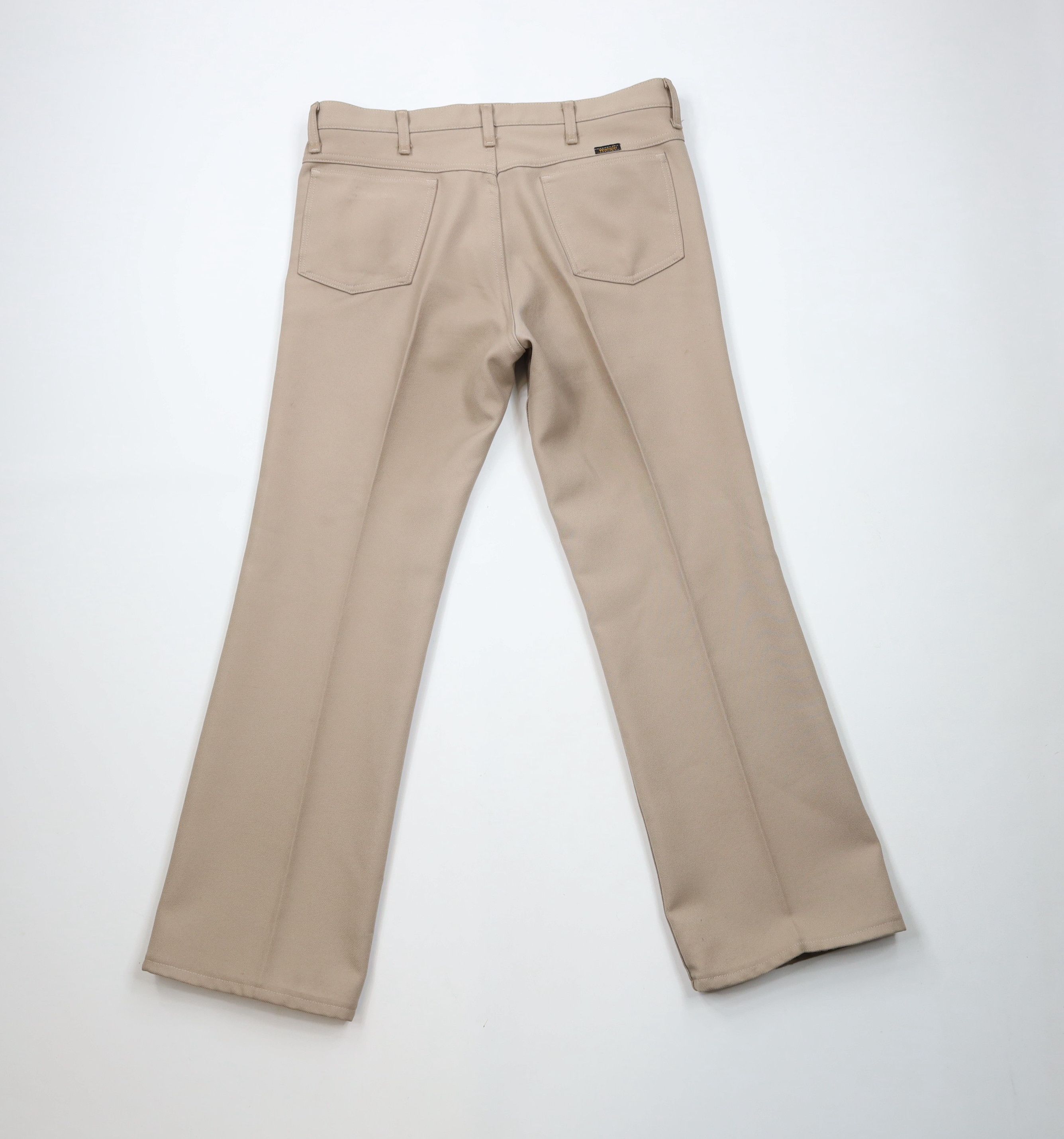 Vintage × Wrangler Vintage 90s Wrangler Knit Western Wide Leg Chino Pants Beige Size US 36 / EU 52 - 11 Thumbnail