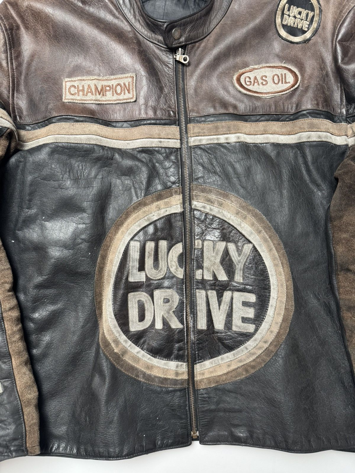 Vintage Vintage LukcyDrive Leather Racing Jacket Size US XXL / EU 58 / 5 - 4 Thumbnail