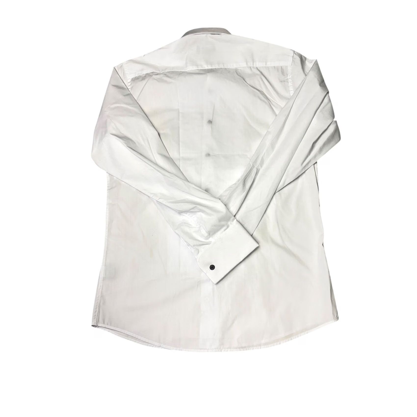 Vintage Milant Mens White Pleated Tuxedo Shirt Formal Dress 15 34/35 Cotton Blend French Cuff Classic Fit White Tuxedo Shirt Mens Weddings Black Tie Size 40R - 5 Thumbnail