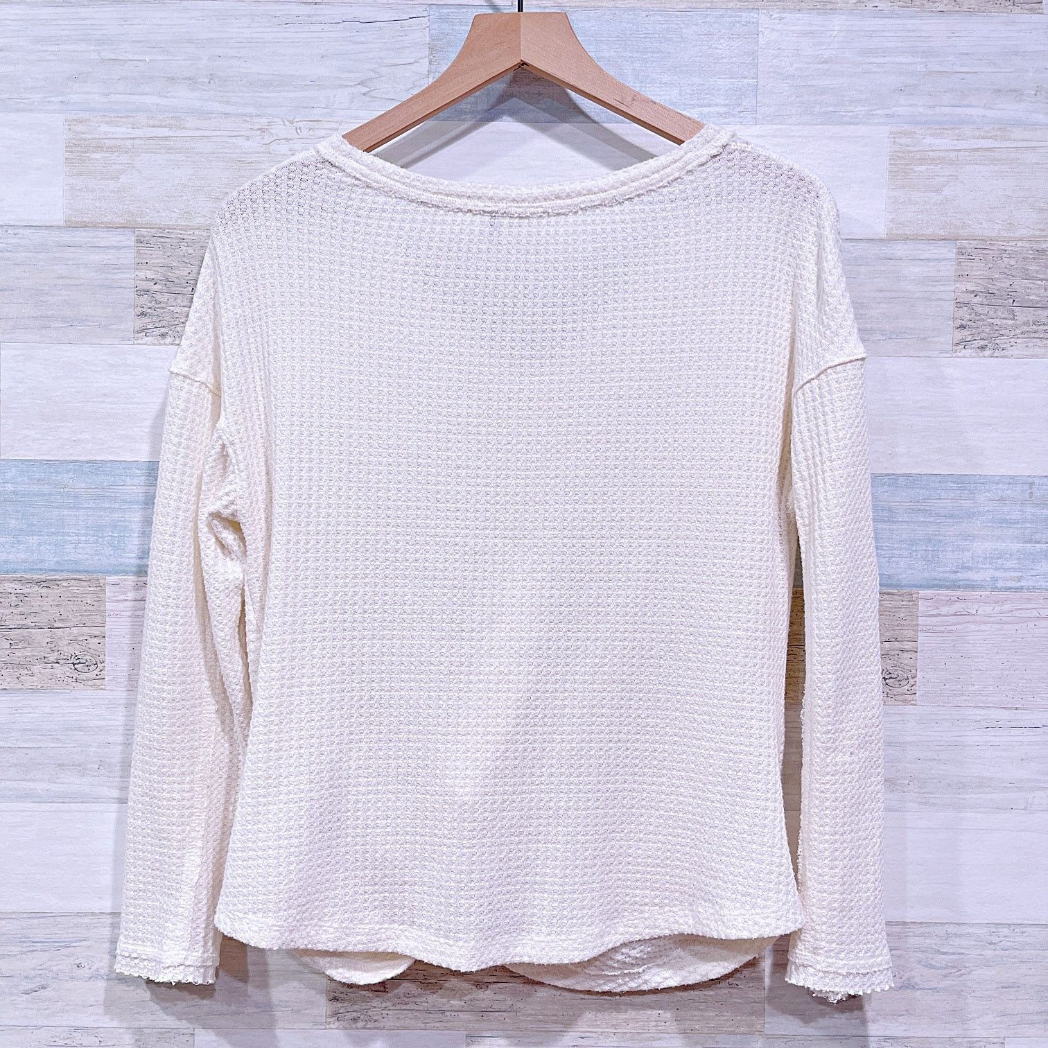 Anthropologie AKEMI + KIN Waffle Knit Twist Front Shirt Womens Small Size S / US 4 / IT 40 - 4 Thumbnail