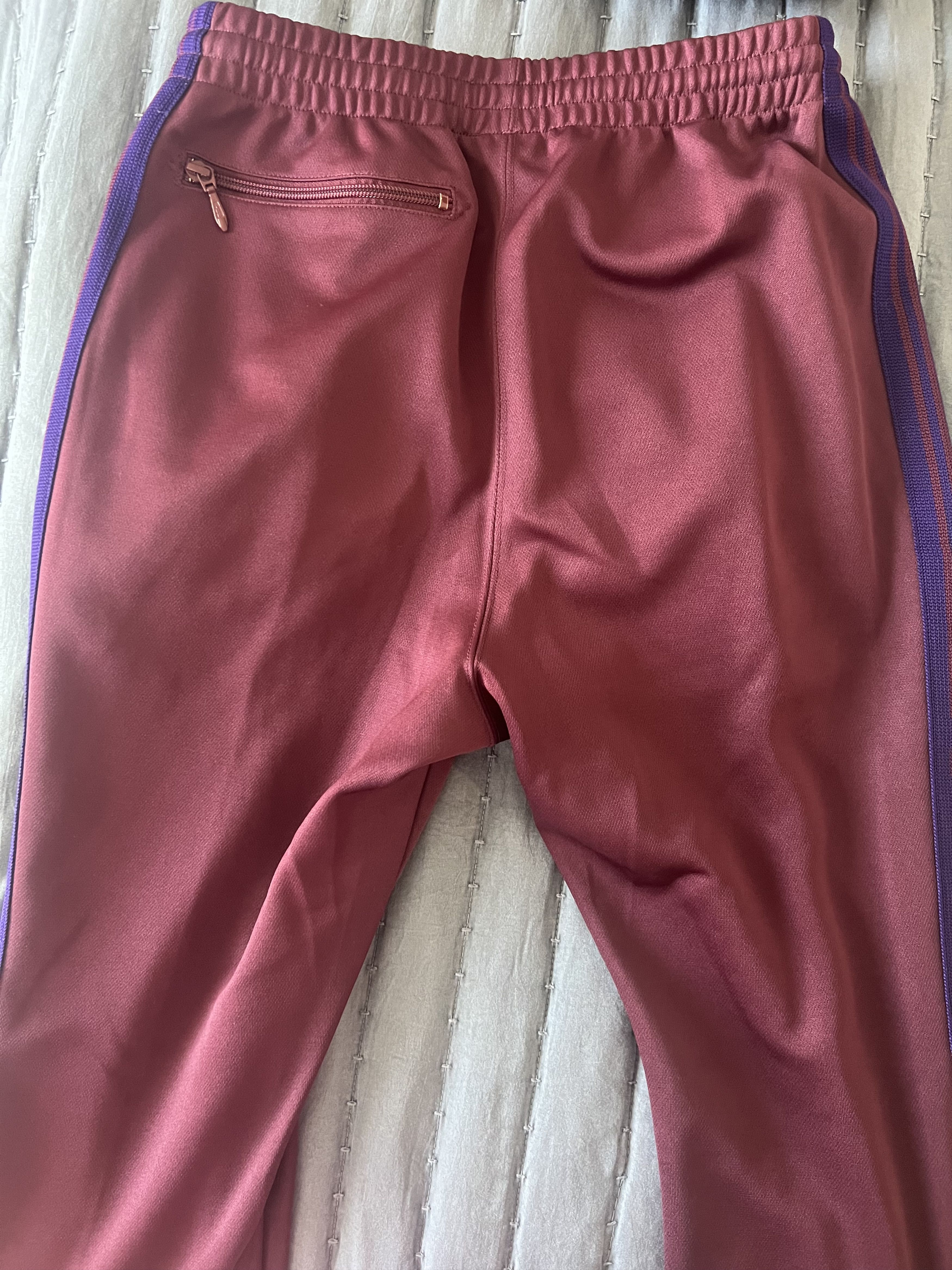 Needles Nepenthes Needles Burgundy Drawstring Track Pants Size US 30 / EU 46 - 3 Thumbnail