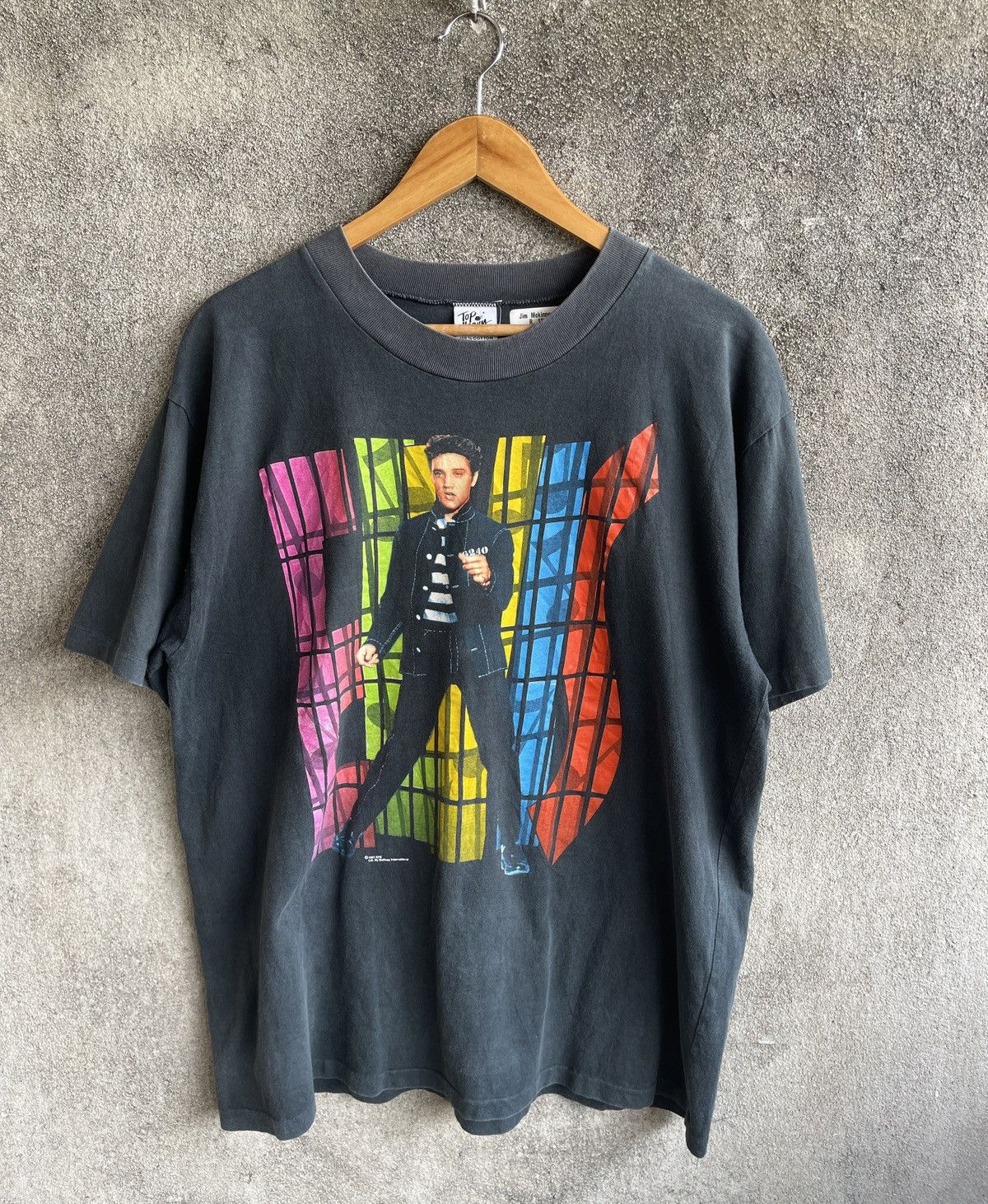 Band Tees Vintage 90s🔥ELVIS PRESLEY🔥American Singer Faded Tshirt Size US XL / EU 56 / 4 - 1 Thumbnail