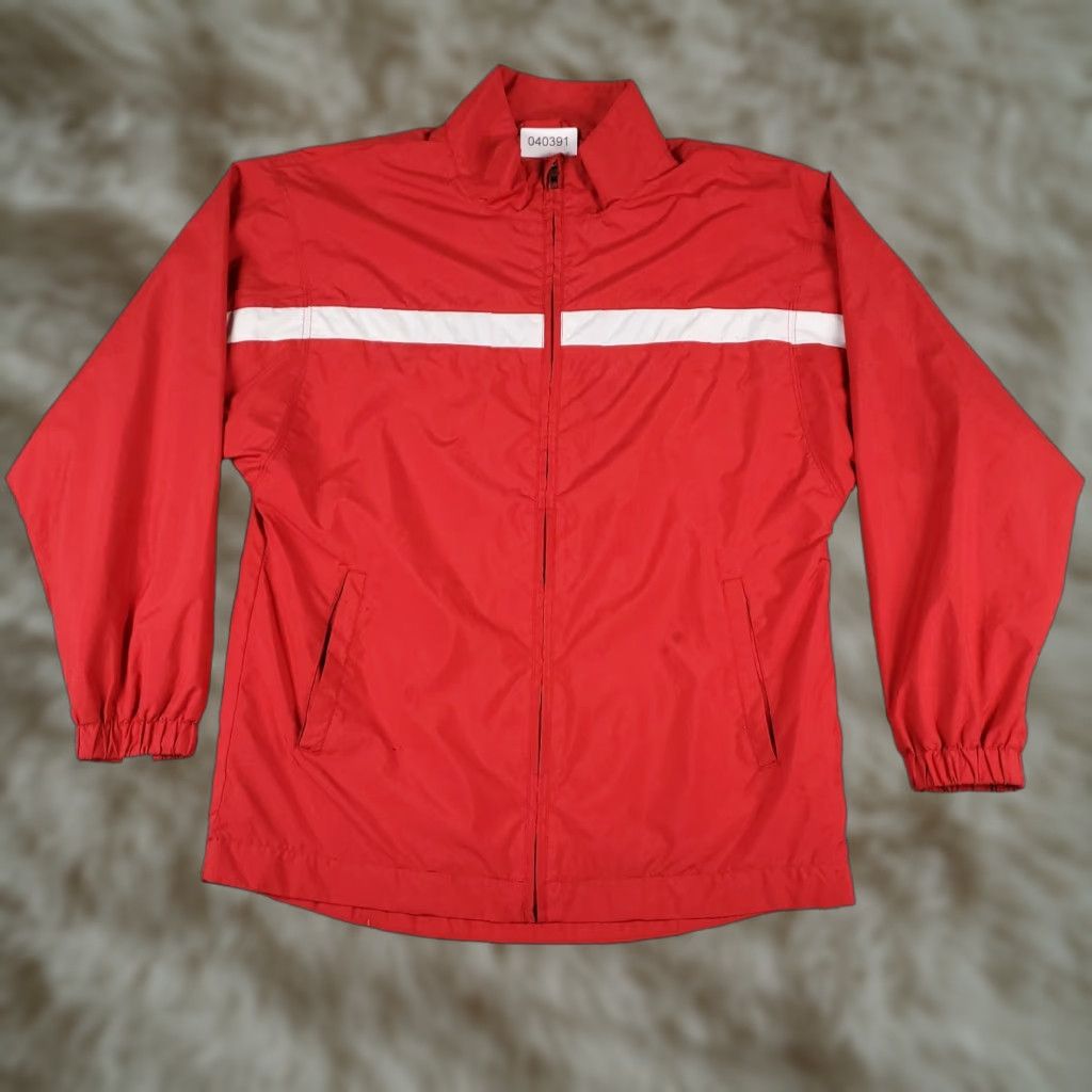 Champion Champion Jacket Mens L Red Full Zip Windbreaker Jacket - Parks/Everyday? (Note: Must use original words only; do not add new info) Size US L / EU 52-54 / 3 - 1 Thumbnail