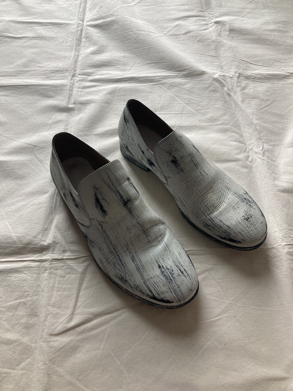 世界的に H&M Loafers Painted White H&M x Margiela Margiela Maison × デュエルマスターズ