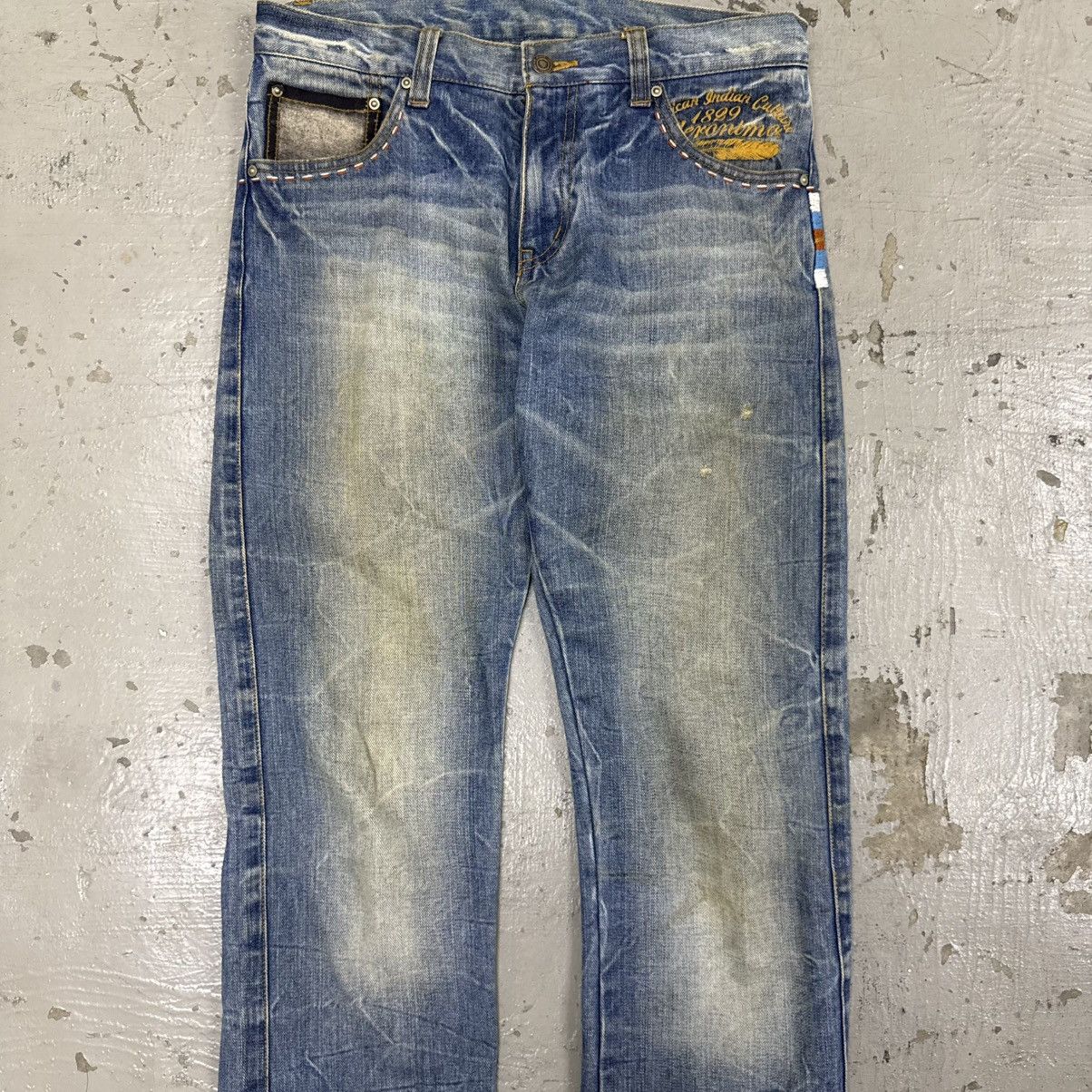 Native Native Geronimo Japan Artvillage Apache Mudwash Pants Size US 32 / EU 48 - 3 Thumbnail