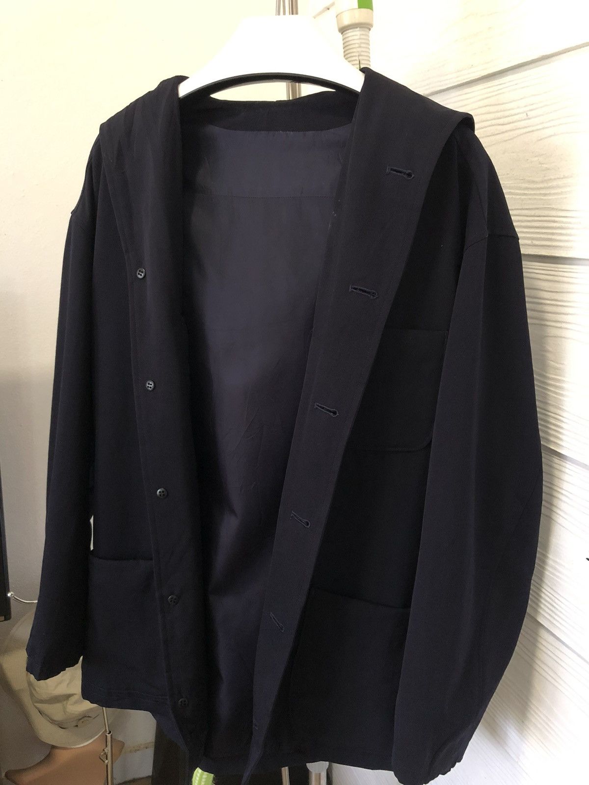 Vintage × Y's for Men × Yohji Yamamoto Yohji Yamamoto Y’s for Men hooded wools long blazer jacket Size US M / EU 48-50 / 2 - 4 Thumbnail