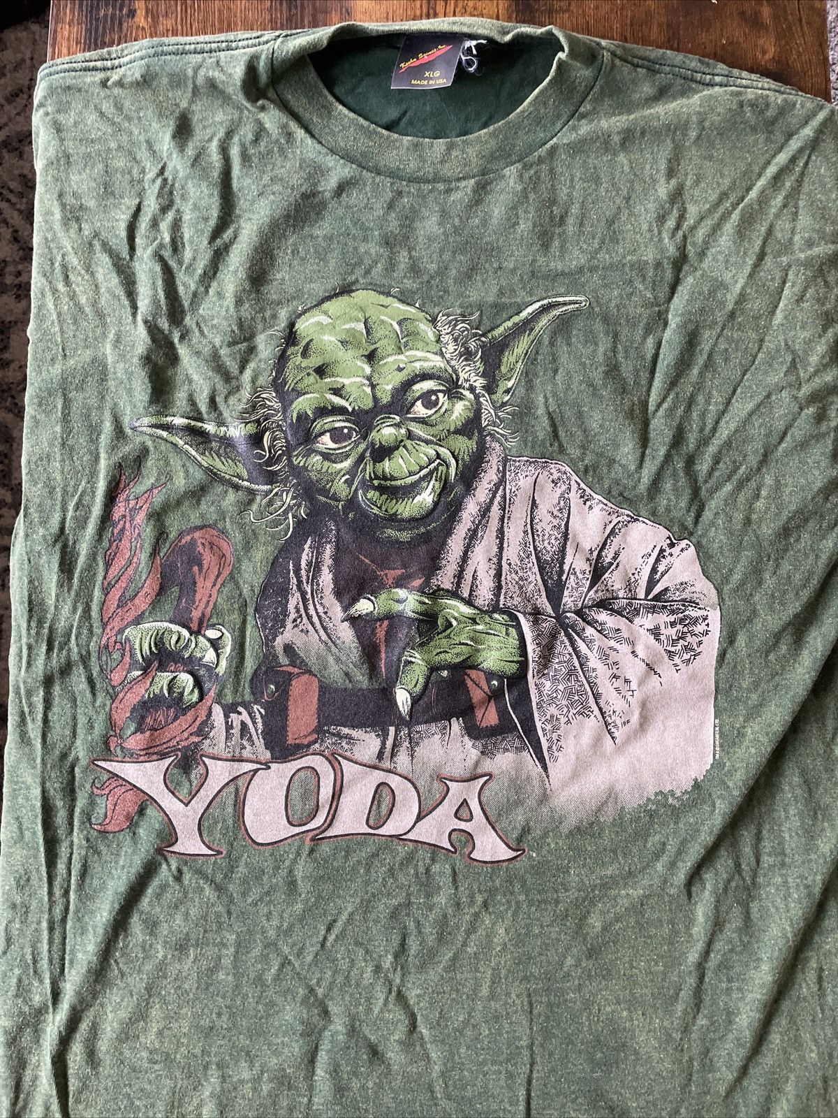 image of Star Wars Yoda T-Shirt 1998 Promo XL T Shirt in Green, Men's