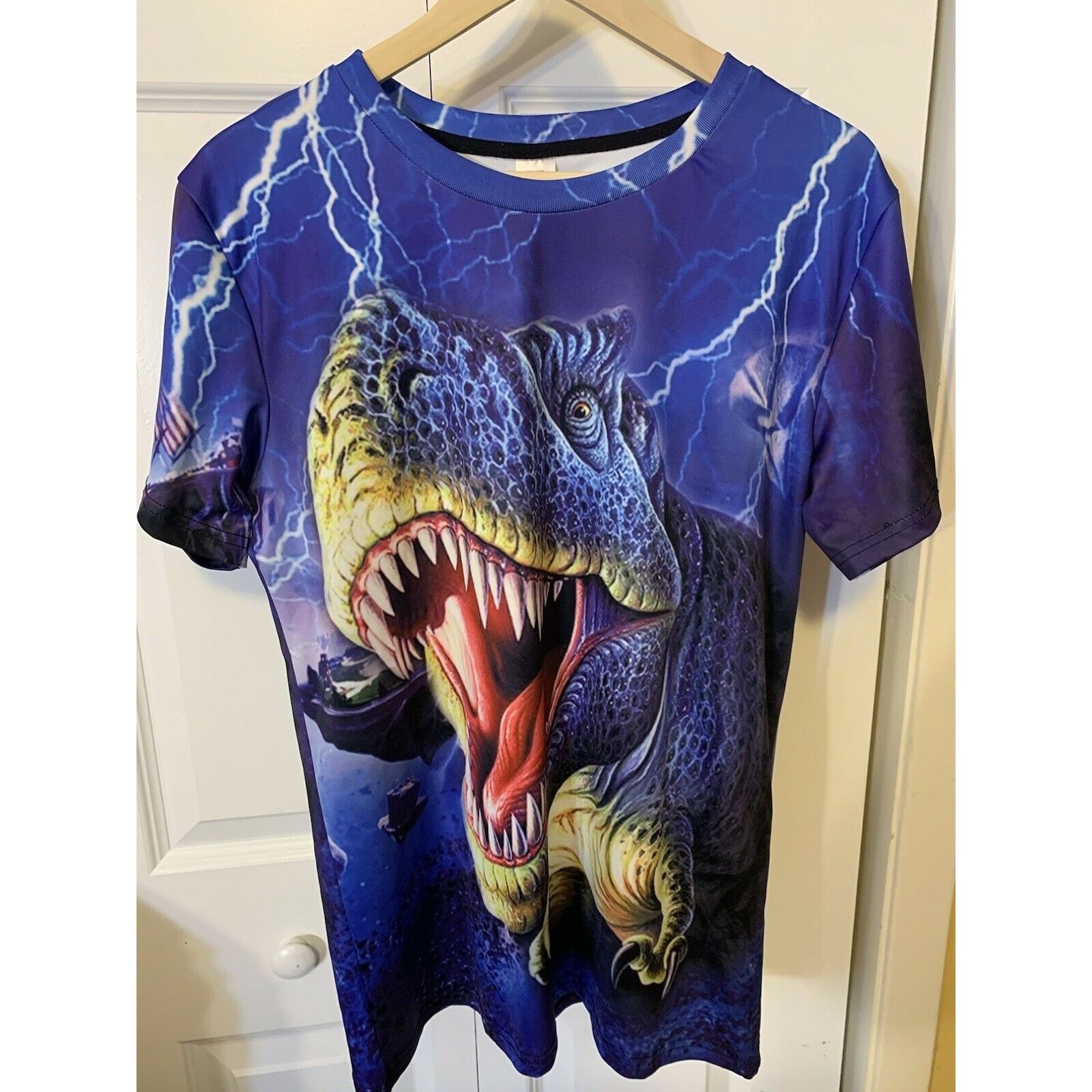 Other T REX Men’s Sz Large Allover Print T-Shirt Blue Size US L / EU 52-54 / 3 - 6 Thumbnail