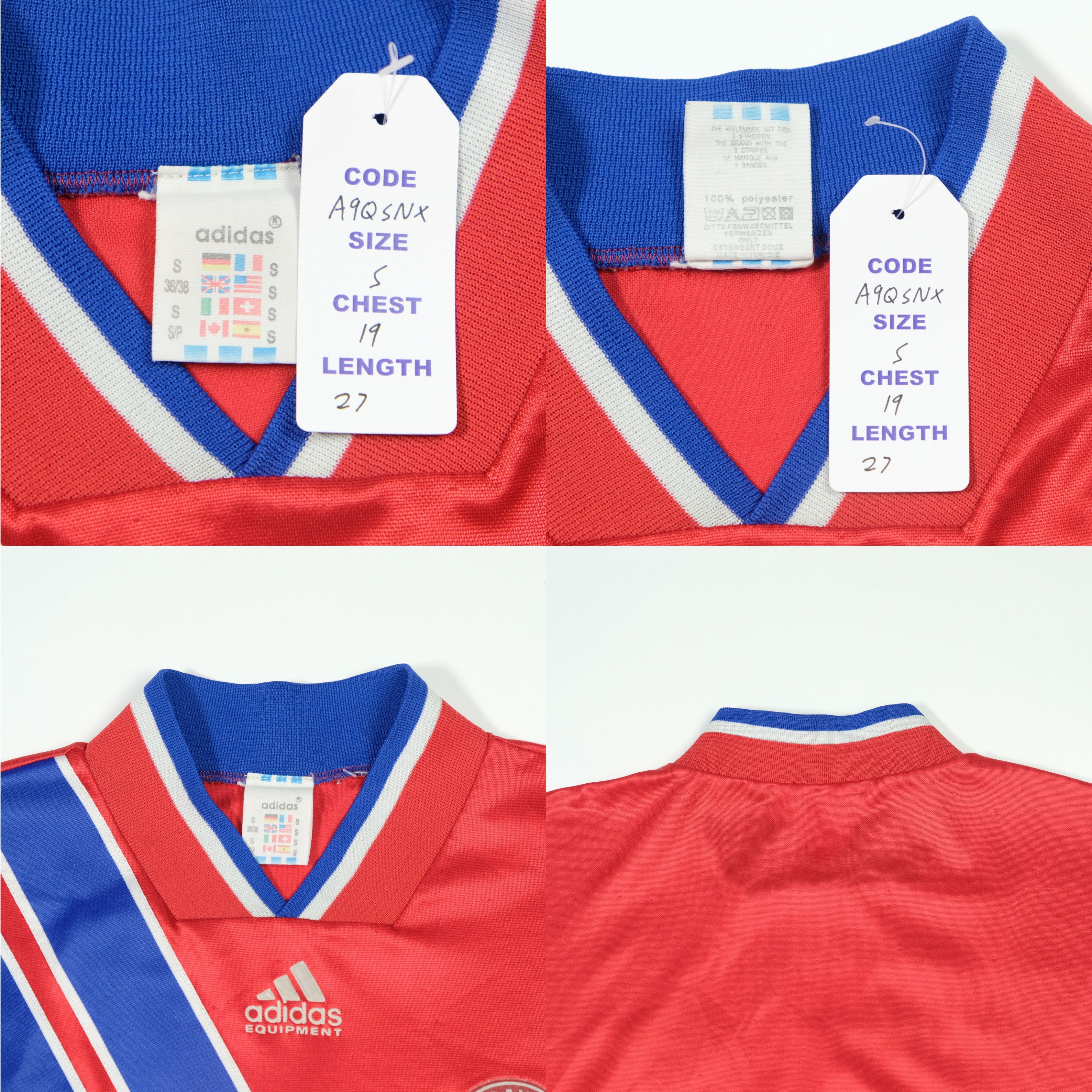 Adidas Bayern Munich Adidas 1993/1995 Home Vintage Football Shirt Size US S / EU 44-46 / 1 - 4 Thumbnail