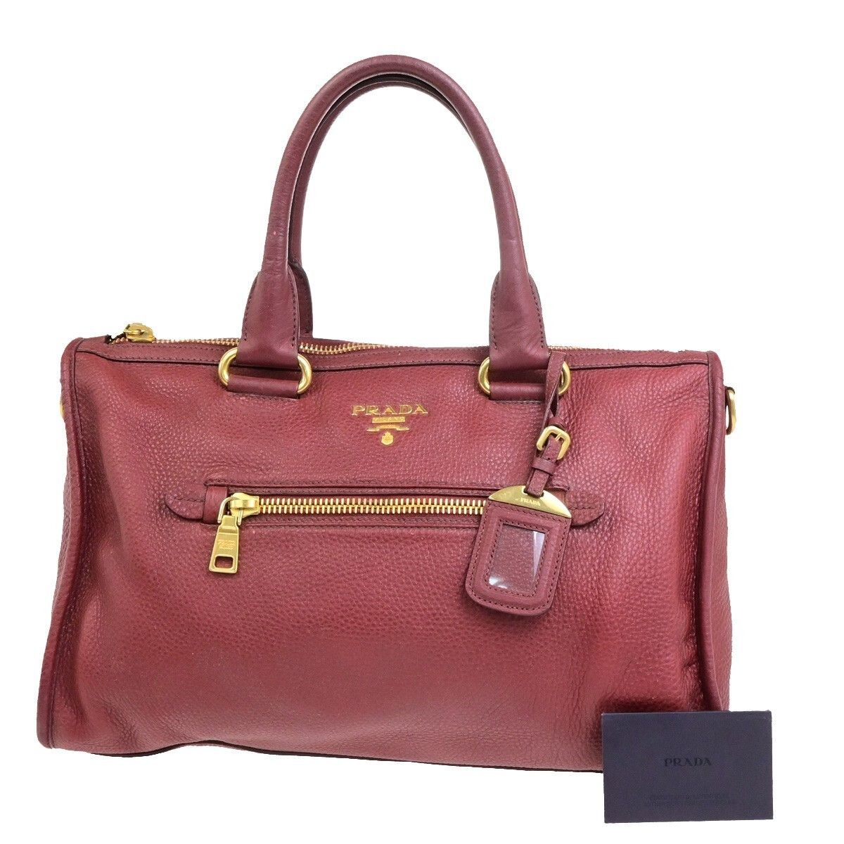 Prada Prada Front Zip Convertible Satchel Vitello Daino Size ONE SIZE - 1 Thumbnail