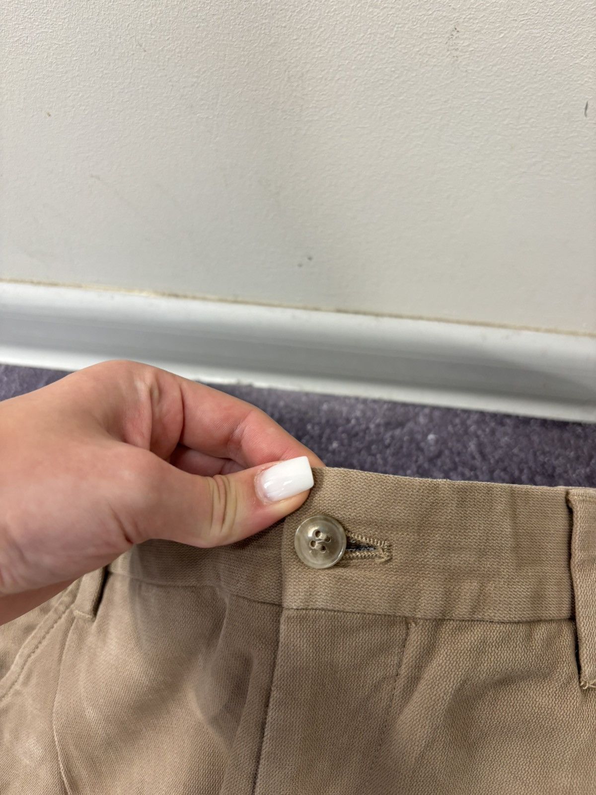 Dolce & Gabbana Dolce & Gabanna Women's Ivory Straight Fit Chino Pants Size 30" / US 8 / IT 44 - 9 Thumbnail