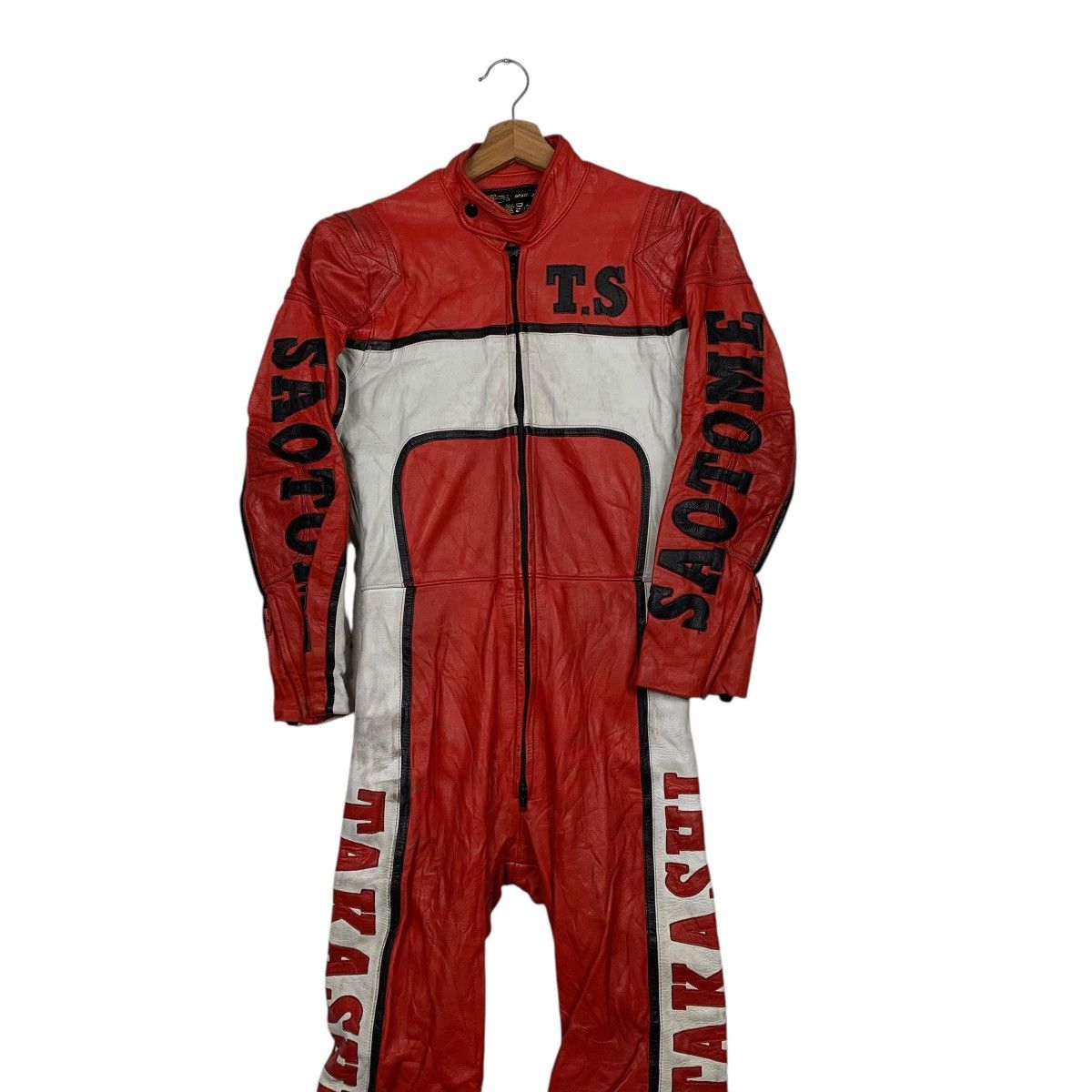 Japanese Brand TS Saotome Takashi Leather Motorcycle Racing Biker Suit Size US 28 / EU 44 - 7 Thumbnail