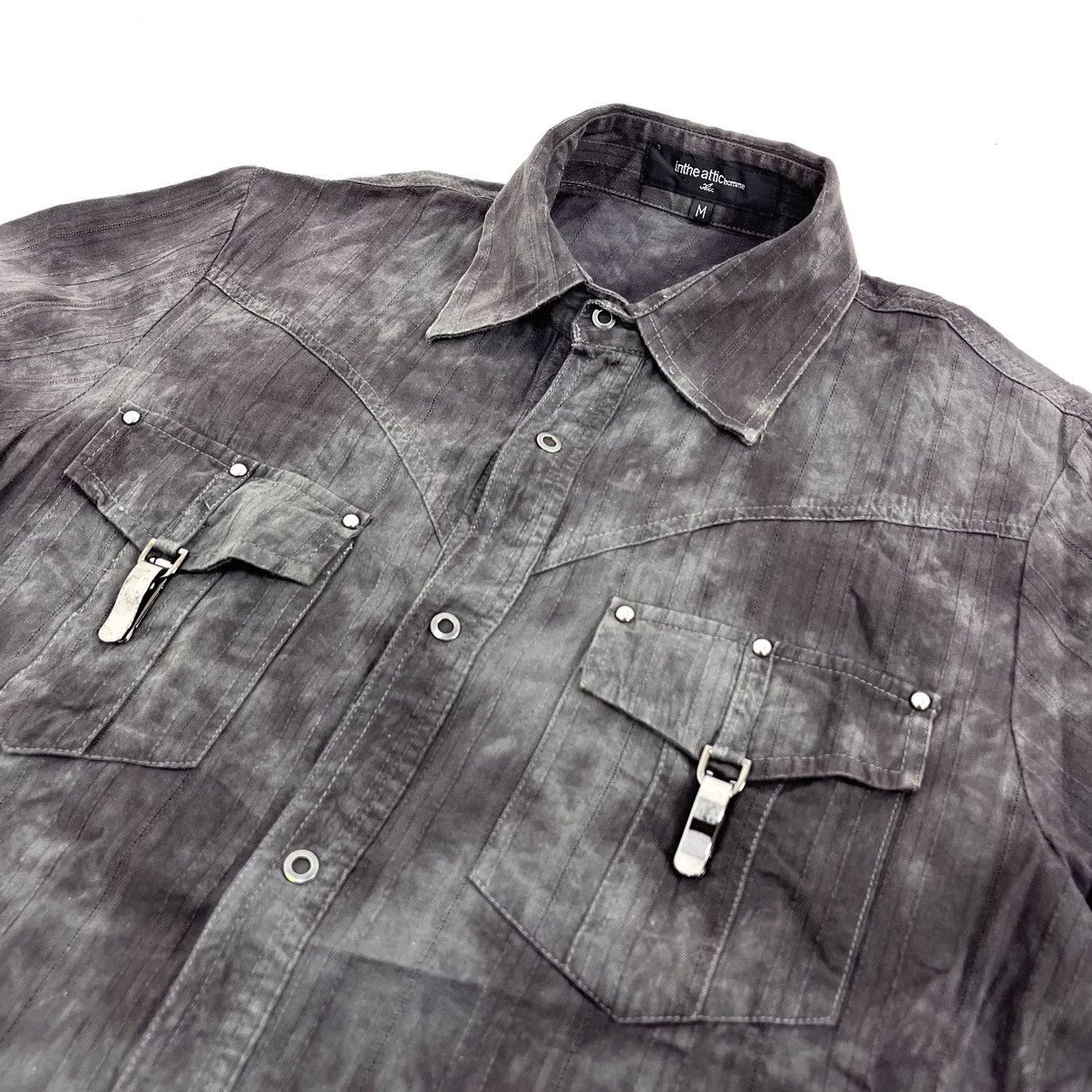 If Six Was Nine × Japanese Brand × Le Grande Bleu (L.G.B.) In The Attic Homme Punk Tie Dye Short Shirt Ifsixwasnine LGB Size US M / EU 48-50 / 2 - 3 Thumbnail