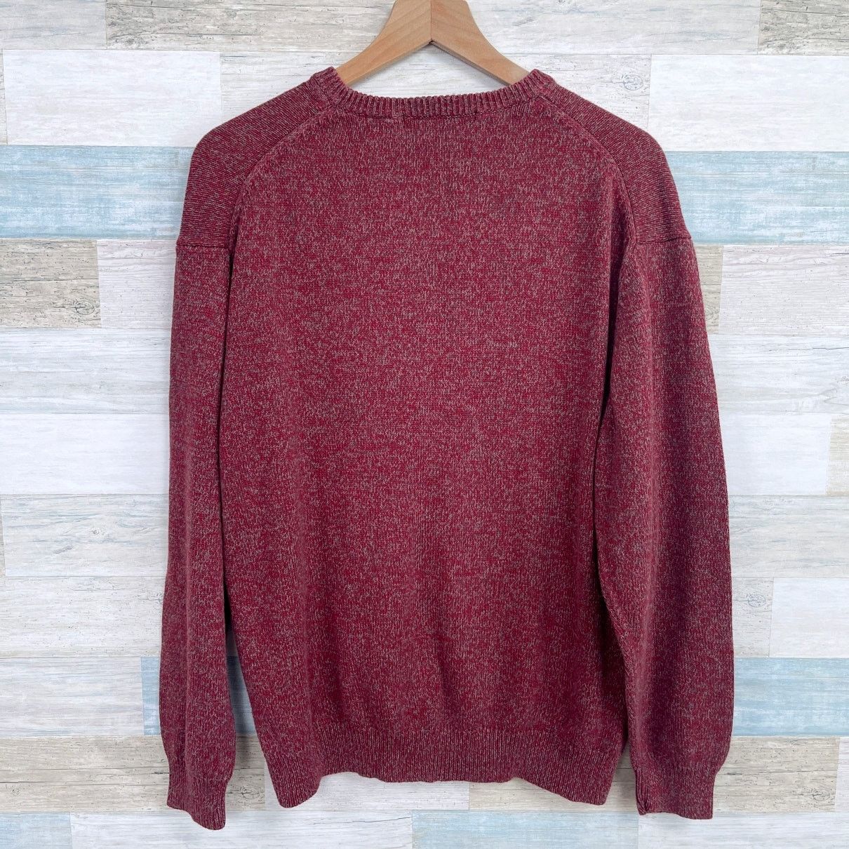Northern Isles × Vintage Northern Isles Marled V Neck Sweater Red Vintage Mens L Size US L / EU 52-54 / 3 - 3 Thumbnail