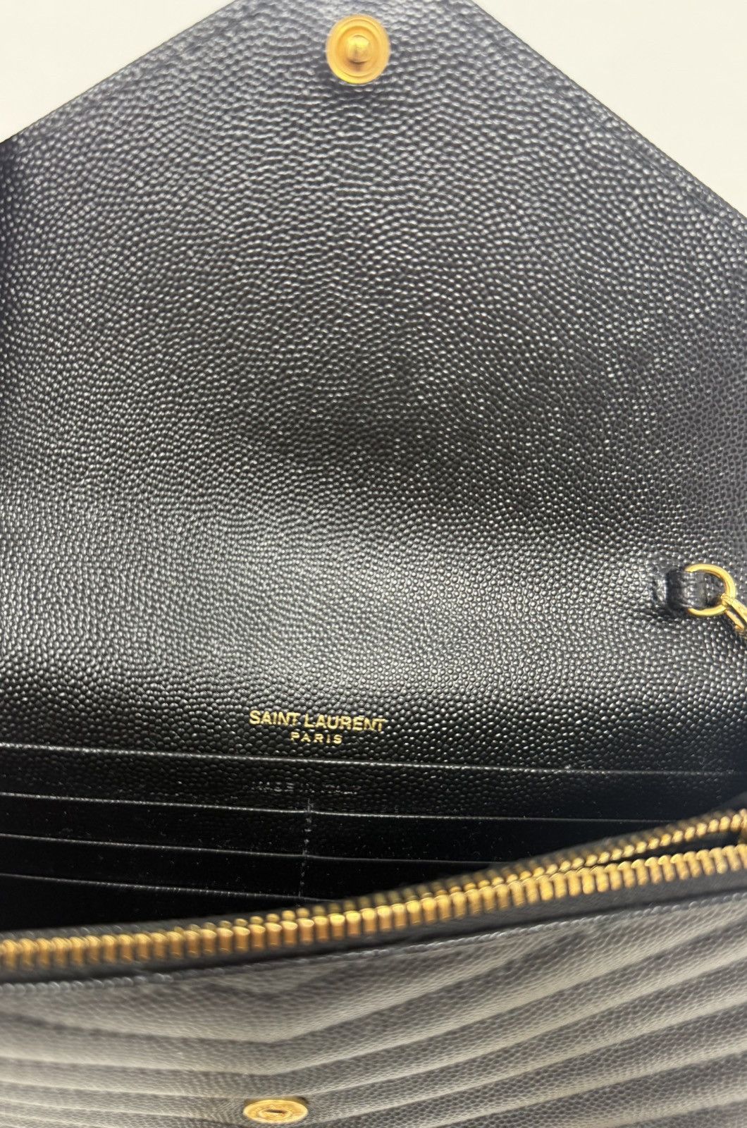 Yves Saint Laurent Saint Laurent Cassandre Envelope Chain Wallet Size ONE SIZE - 8 Thumbnail