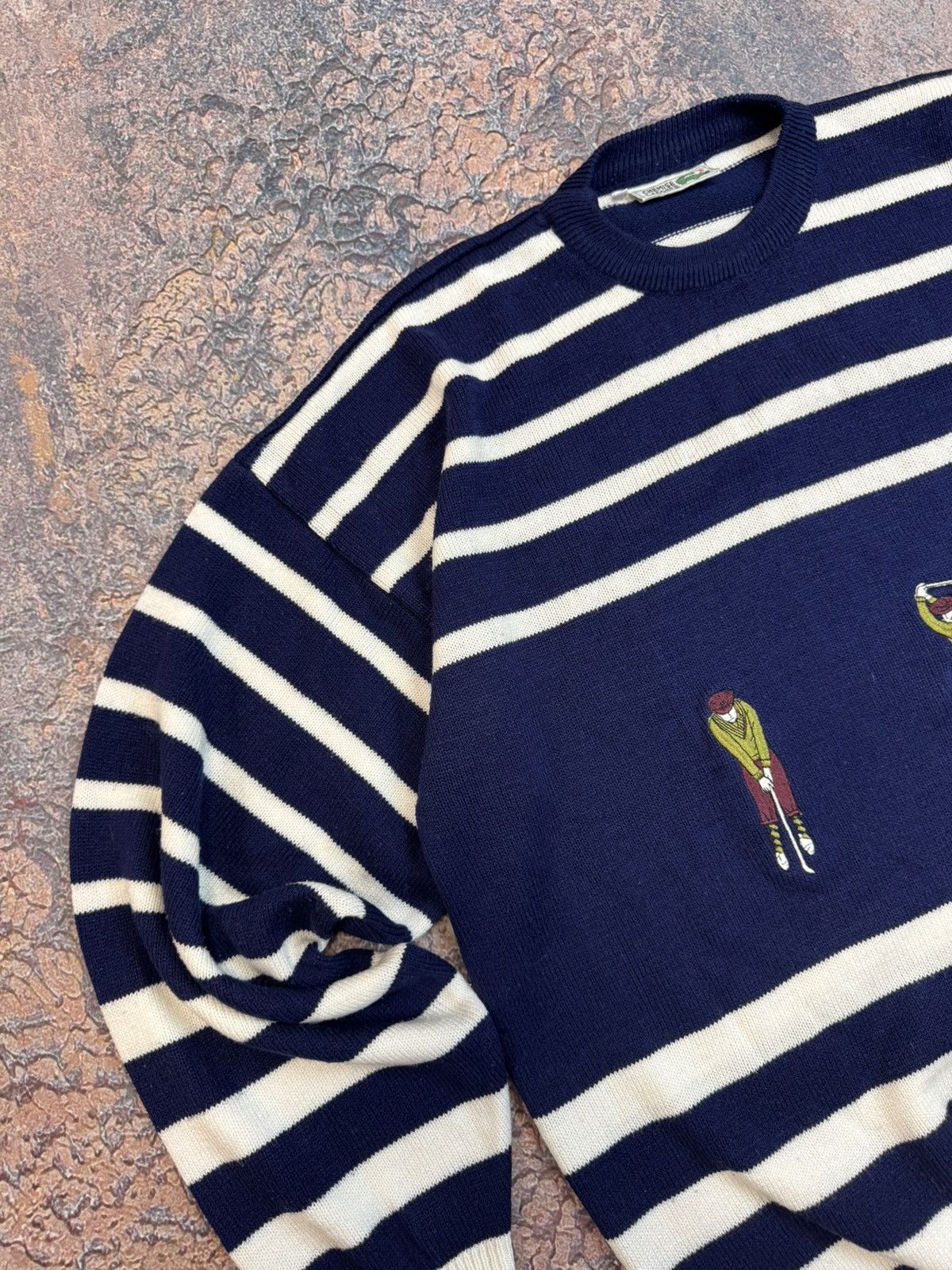 Lacoste Lacoste embroired tennis sweater made France vintage Size US XL / EU 56 / 4 - 5 Thumbnail