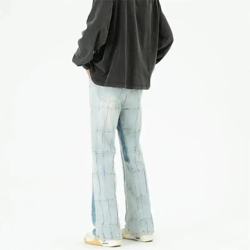 Japanese Brand Plaid Stacked Denim Jeans Vintage y2k Size US 30 / EU 46 - 5 Thumbnail