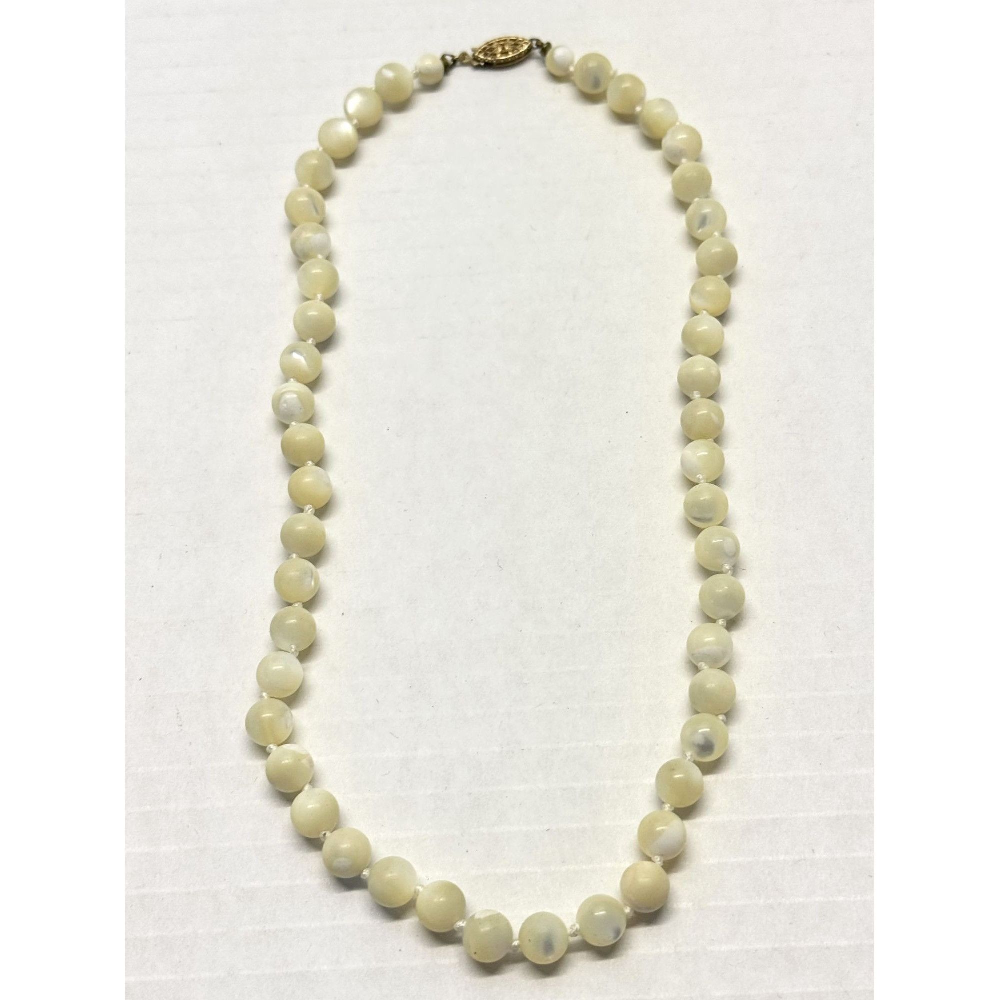 Vintage Vintage Sterling silver mother of pearl shell beaded collar Size ONE SIZE - 2 Thumbnail