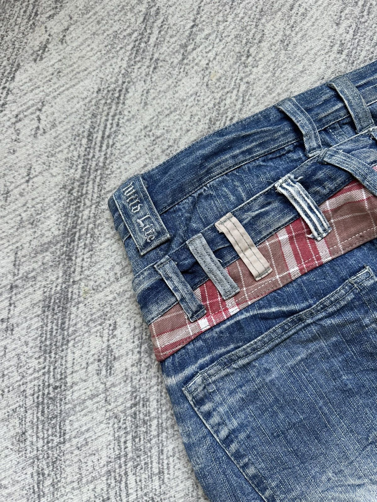 Japanese Brand Vintage Double Waist Wild Life Wash Jeans Size US 34 / EU 50 - 14 Thumbnail
