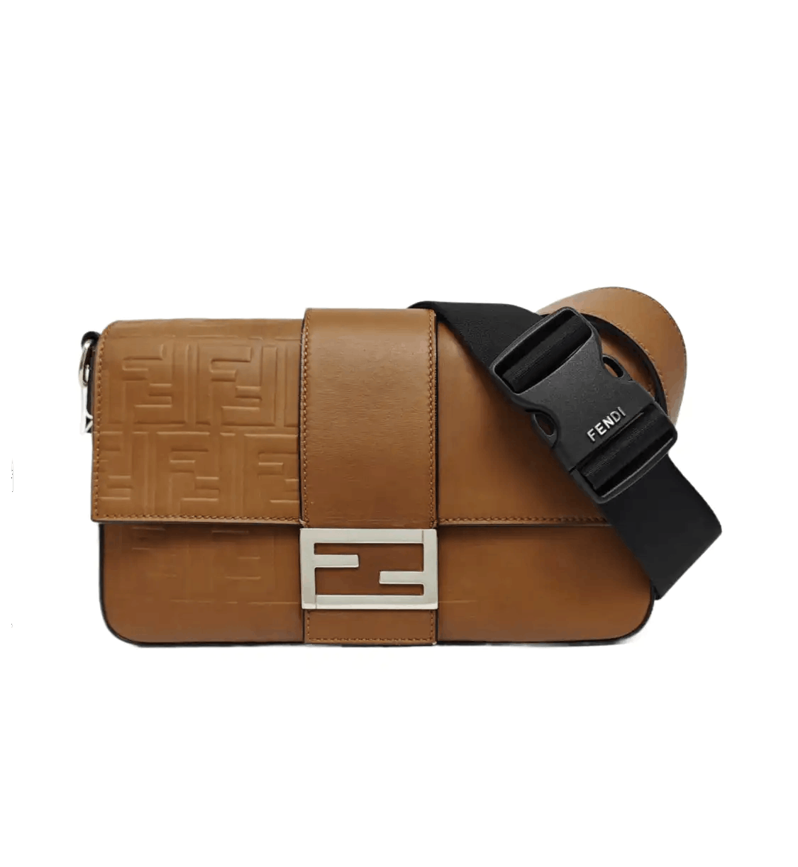 Fendi FENDI Mamma Forever brown cowhide leather doubleF embossed shoulder bag handbag Size ONE SIZE - 1 Thumbnail