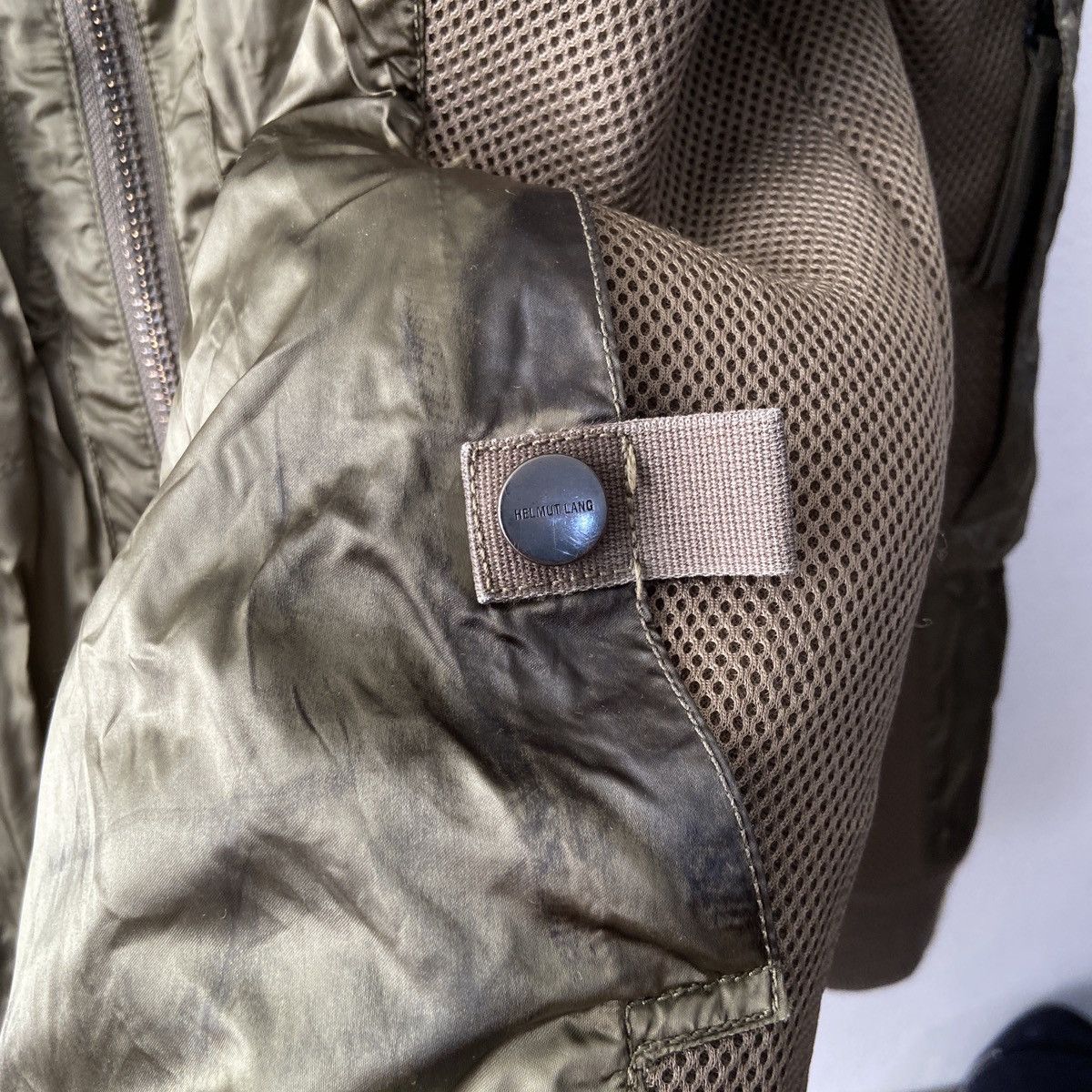 Helmut Lang Helmut Lang Olive Nylon Mesh Bomber Jacket F/W 2015 Size US XL / EU 56 / 4 - 3 Thumbnail