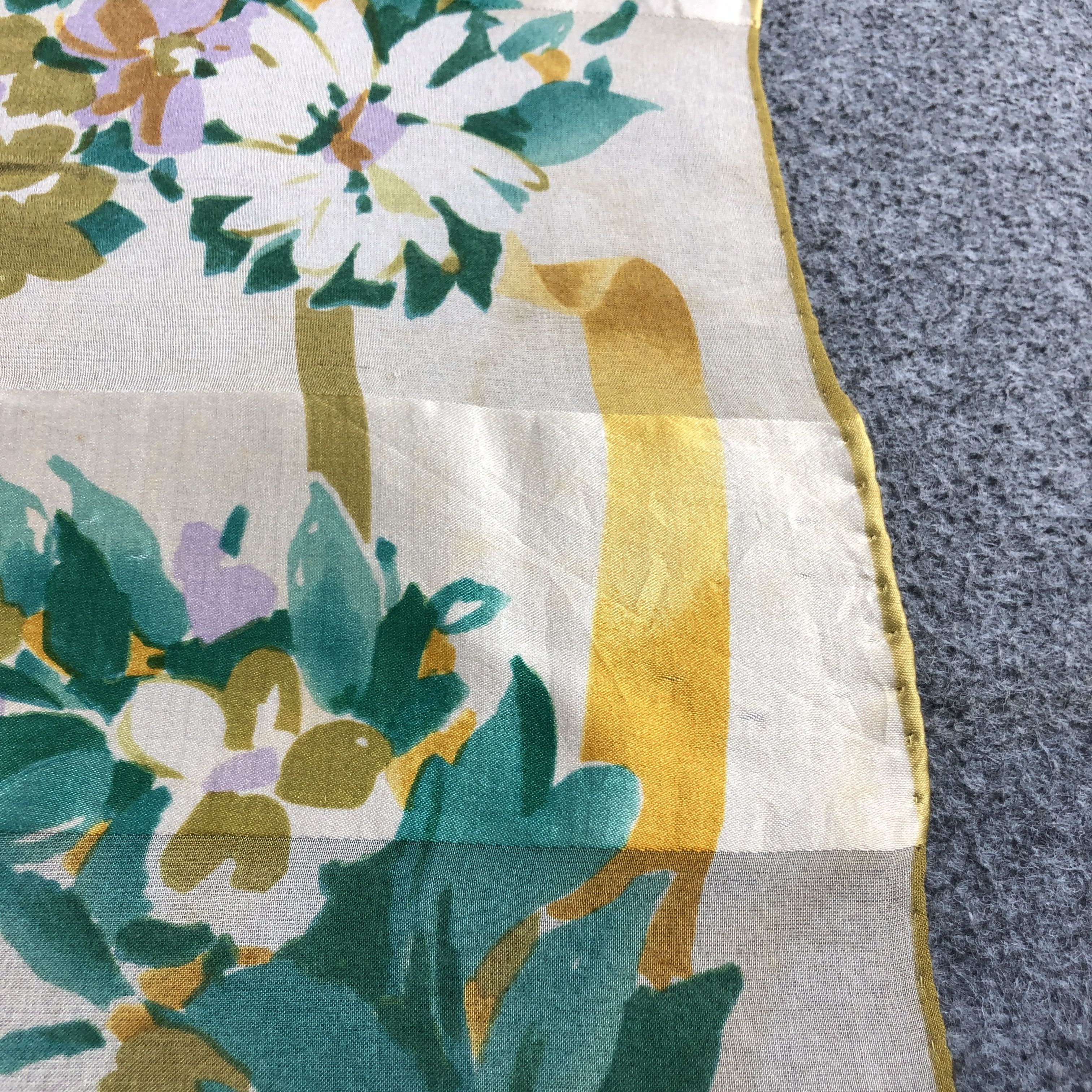 Pierre Balmain Vintage Pierre Balmain Floral Silk Scarf M1213 Size ONE SIZE - 13 Thumbnail