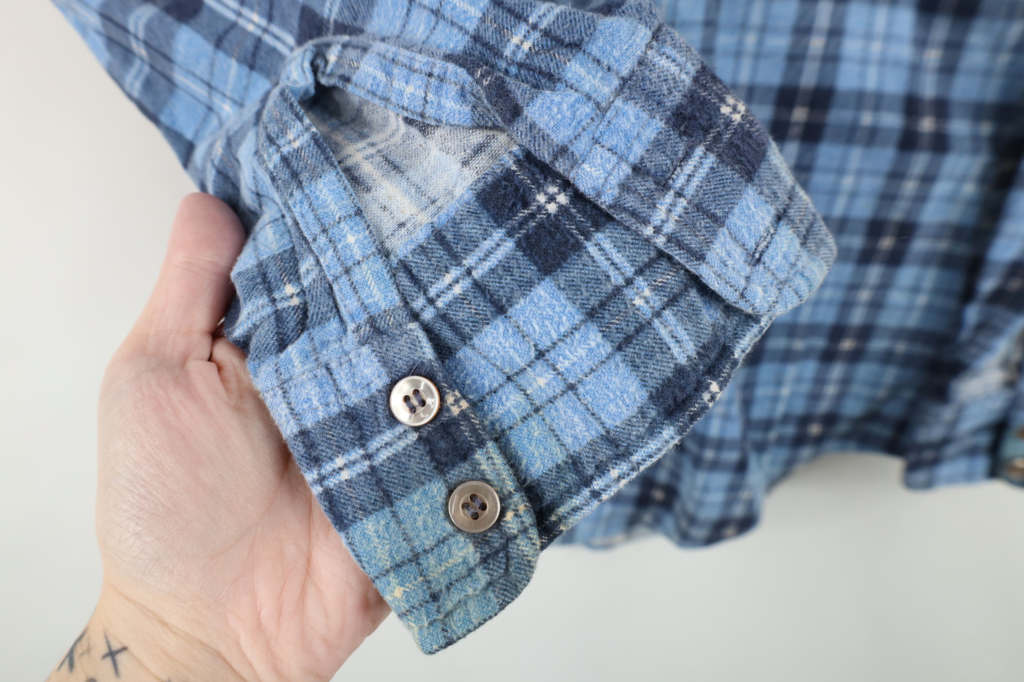 Vintage Vintage 70s Streetwear Flannel Collared Button Shirt Plaid Size US S / EU 44-46 / 1 - 9 Thumbnail