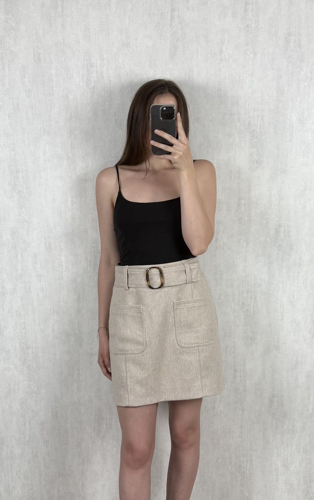 Sezane Sezane Gellie Wool Polyamide Cashmere Mini Skirt Size 42 Size 30" / US 8 / IT 44 - 1 Thumbnail