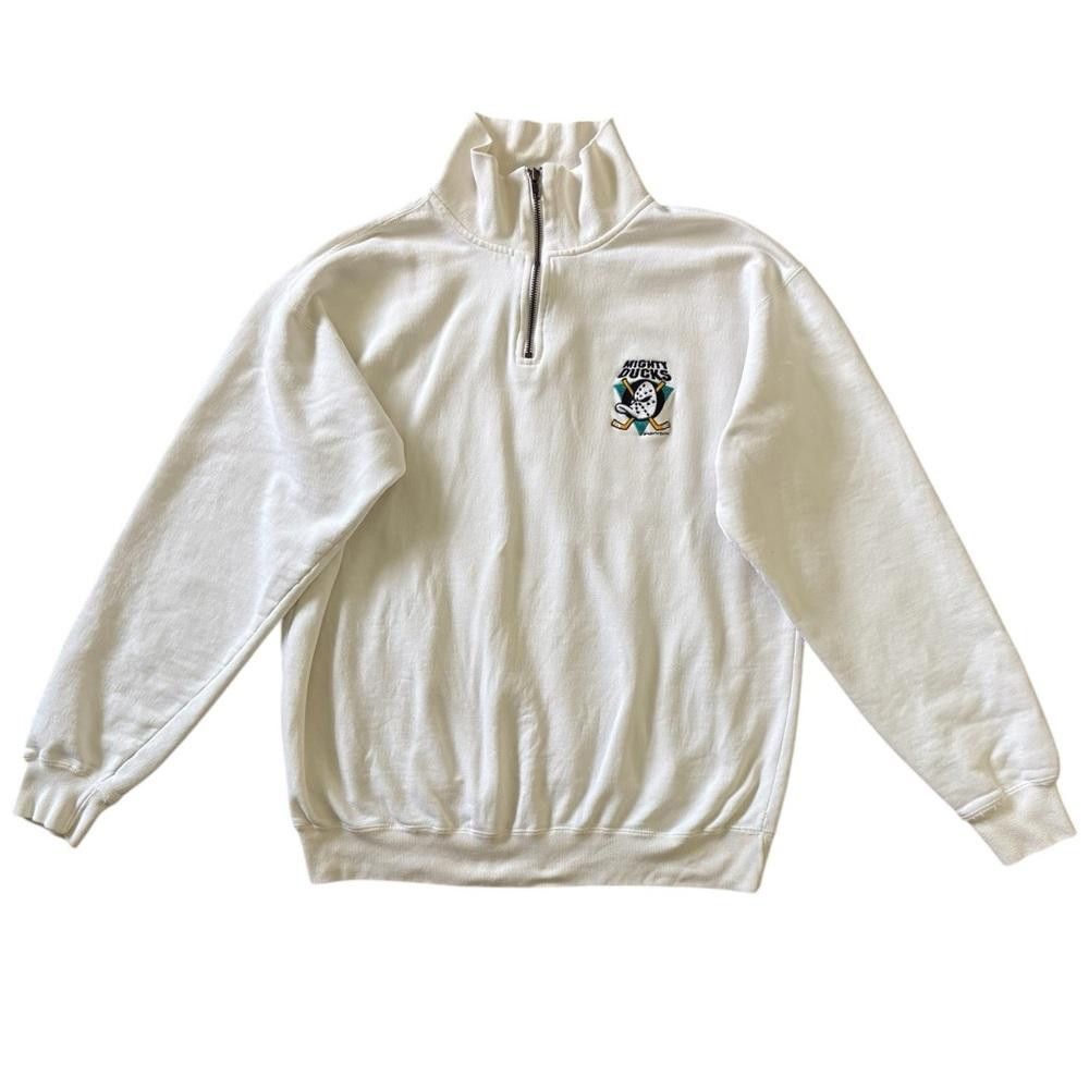 Designer Vintage Mighty Ducks HRLA Made in USA 1/4 Zip Sweatshirt Size US M / EU 48-50 / 2 - 1 Thumbnail