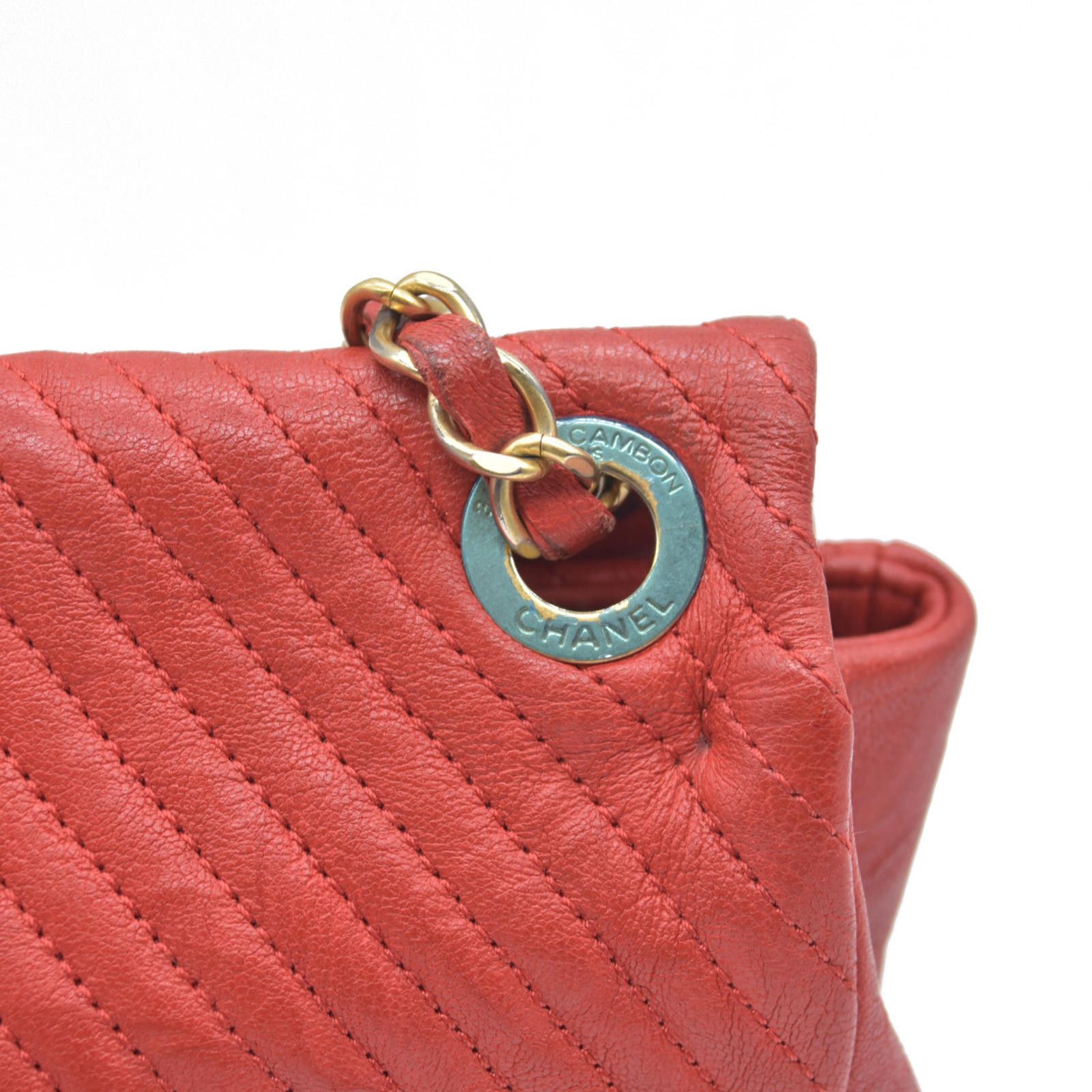 Chanel $4450 Chanel Calfskin Surpique Chevron Medium Flap 2016 Size ONE SIZE - 10 Thumbnail