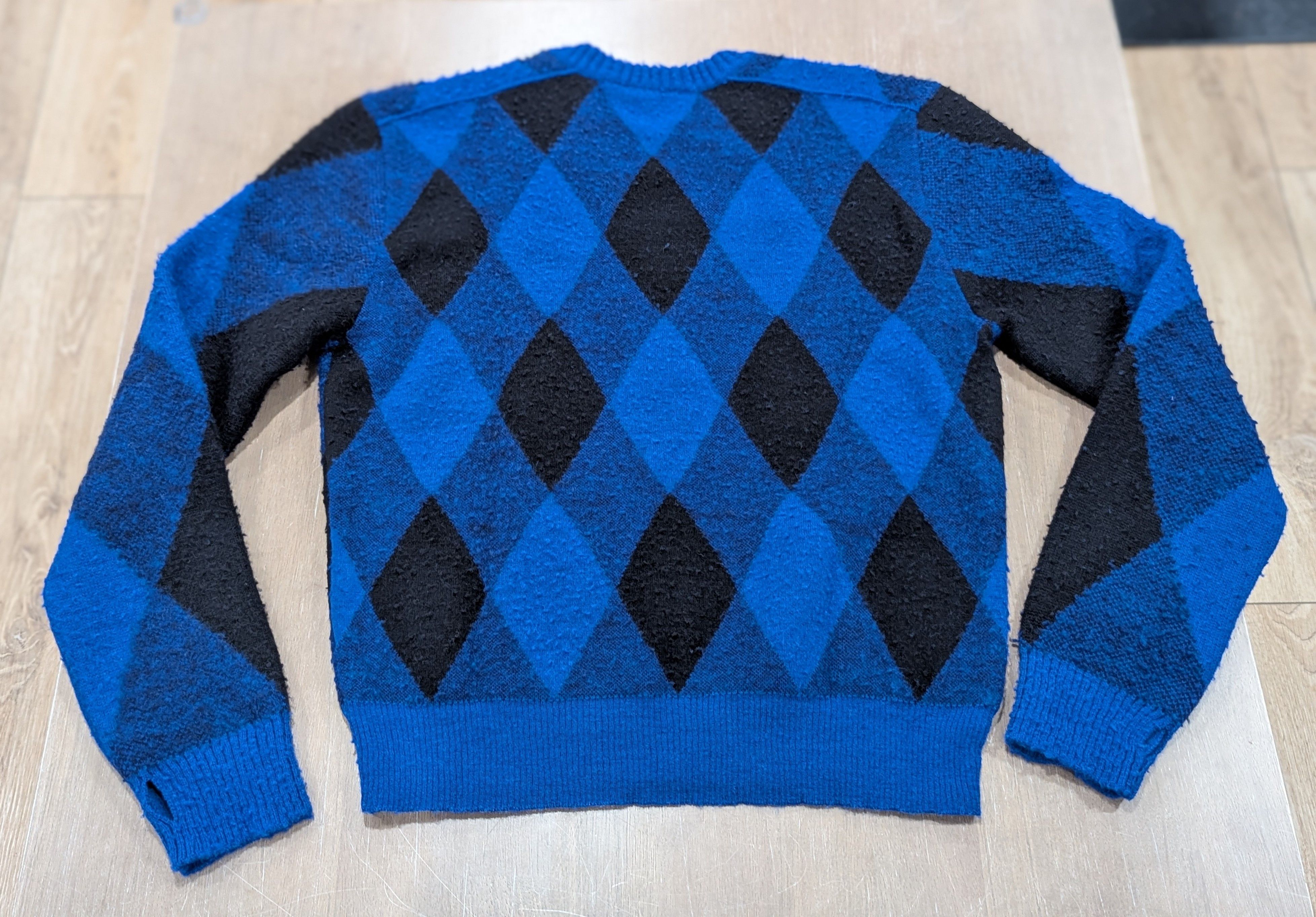 Burberry Burberry Argyle Check EKD Wool Crewneck Sweater Blue Medium Size US M / EU 48-50 / 2 - 3 Thumbnail