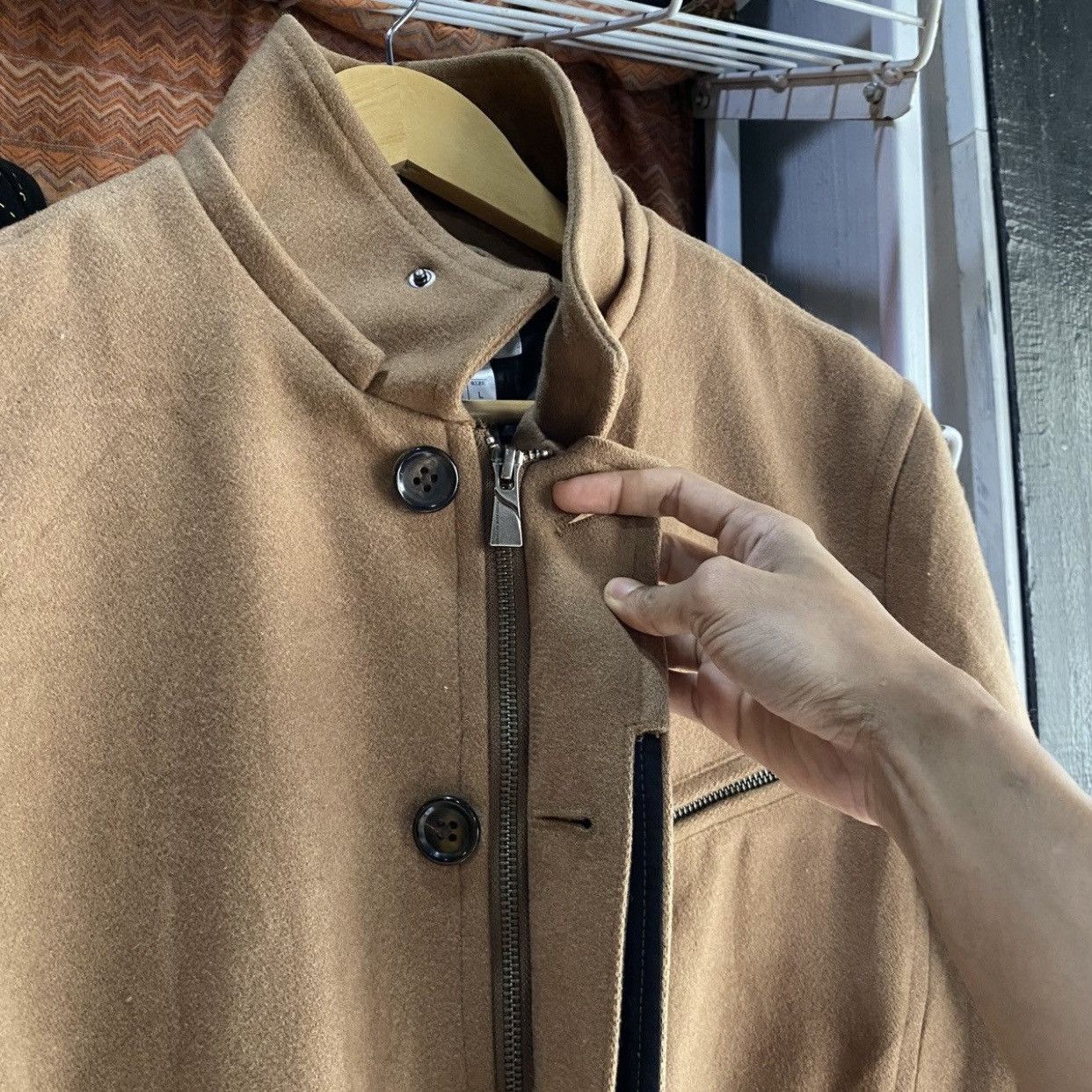 Katharine Hamnett London Vintage Katharine Hamnett London Wool Funnel NeckFieldJacket Size US L / EU 52-54 / 3 - 12 Thumbnail