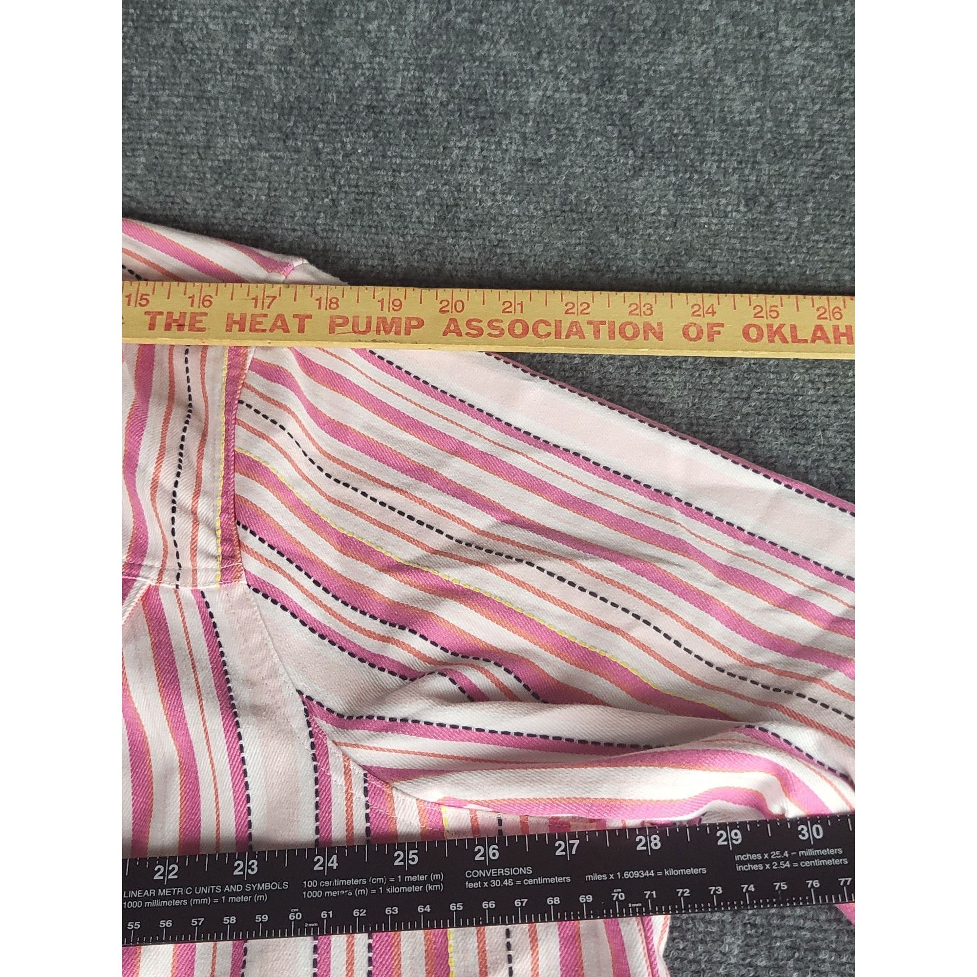 Vintage CJ Banks Women Striped Button Up Shirt 3/4 Sleeve 3X Cotton Size 3XL / US 20-22 - 7 Thumbnail