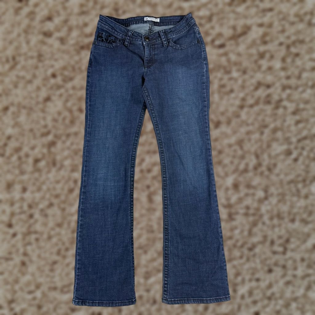 Lee Lee Jeans Women 8 Blue Denim Bootcut Slimming Secret Slender 27x30 Cotton Cotton Blend 5-Pocket Western Southwestern Cowboy Jeans Mens? Wait. Size 30" / US 8 / IT 44 - 1 Thumbnail