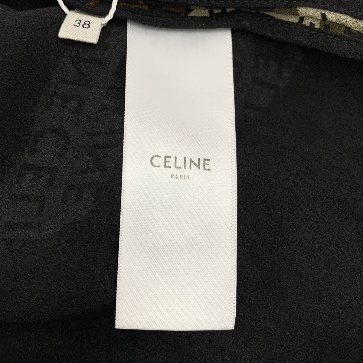 Celine Celine 22 camouflage logo letters full print silk dress Size S / US 4 / IT 40 - 8 Thumbnail