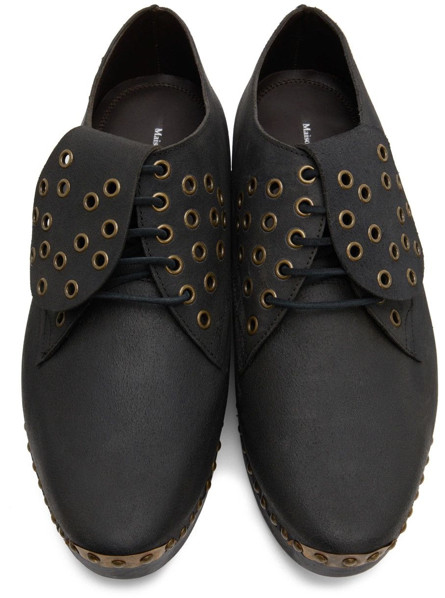 Maison Margiela o1y1124 Metal Toe Derbys Shoes In Black Size US 8 / EU 41 - 1 Thumbnail