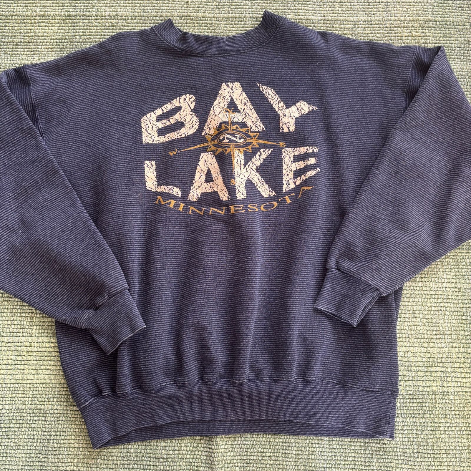 Vintage Vintage 1990s Bay Lake Minnesota cotton sweatshirt size L/XL Size US L / EU 52-54 / 3 - 1 Thumbnail