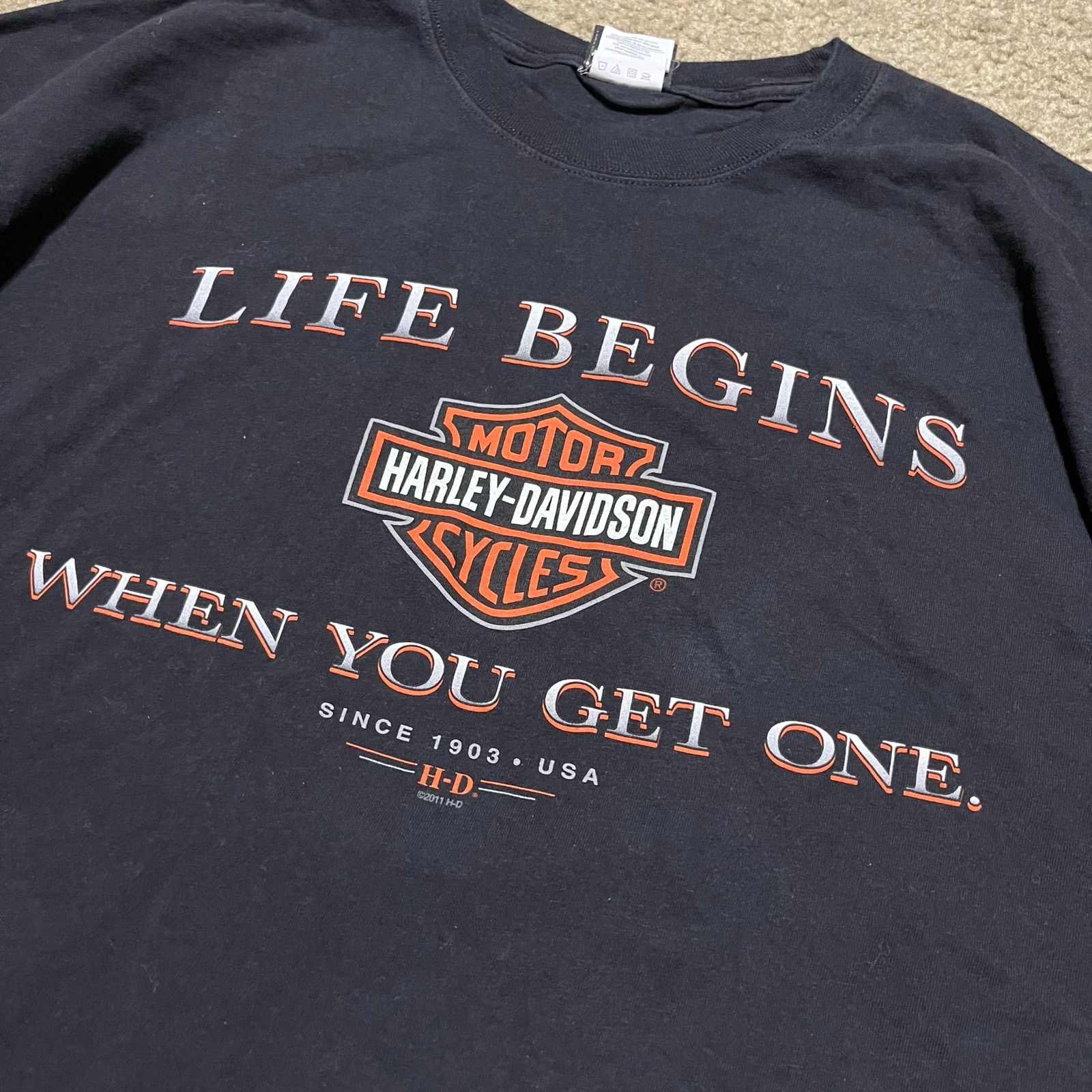 Harley Davidson Harley Davidson Double Sided Graphic Black Shirt 2XL Size US XXL / EU 58 / 5 - 3 Thumbnail