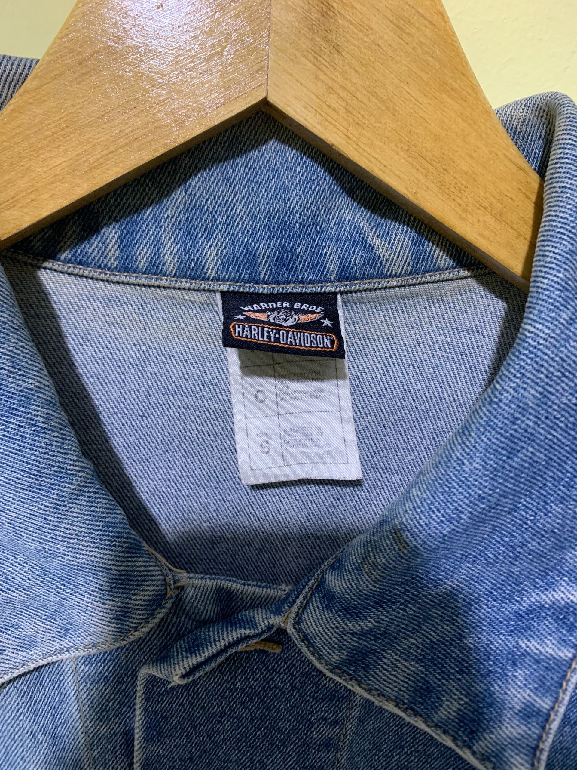 Harley Davidson Vintage 90s Harley Davidson x Looney Tunes Denim Jacket Size US S / EU 44-46 / 1 - 6 Thumbnail