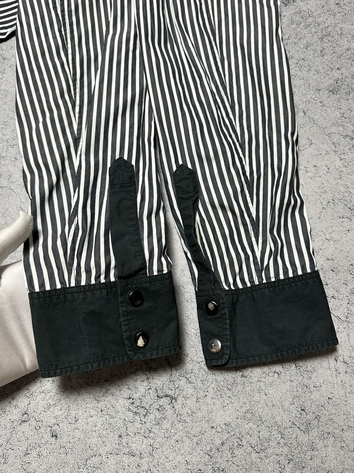 Balenciaga Vintage Balenciaga Striped Button Up Shirts Size US M / EU 48-50 / 2 - 7 Thumbnail