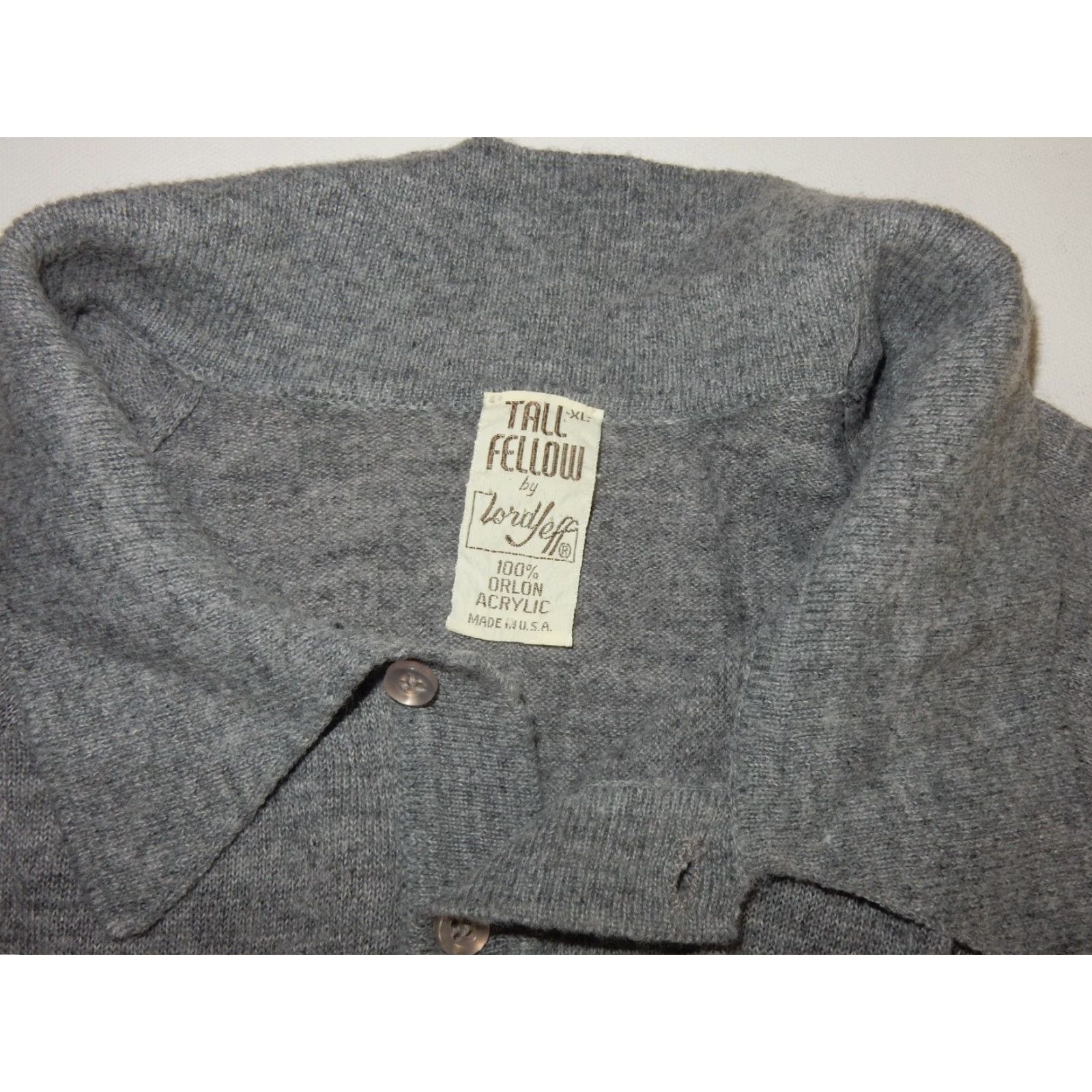 Vintage VINTAGE Lord Jeff Men's Sweater Pullover Big & Tall Size XLT Gray Acrylic 90s Classic Size US XL / EU 56 / 4 - 3 Thumbnail