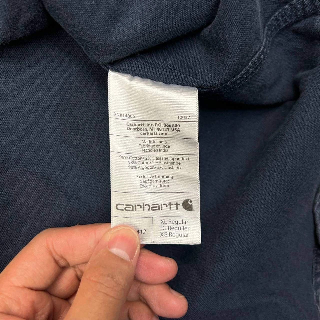 Carhartt Carhartt Button Down Shirt Men Denim Collared XL Size US XL / EU 56 / 4 - 5 Thumbnail