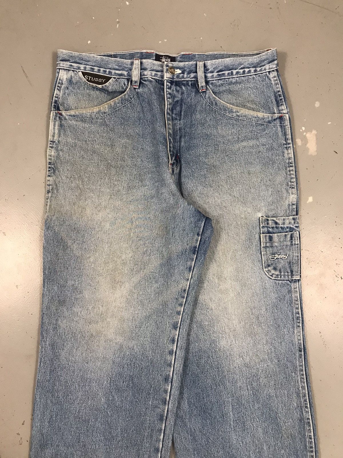 Stussy × Vintage Vintage 90s Stussy straight fit carpenter denim Size US 36 / EU 52 - 5 Thumbnail