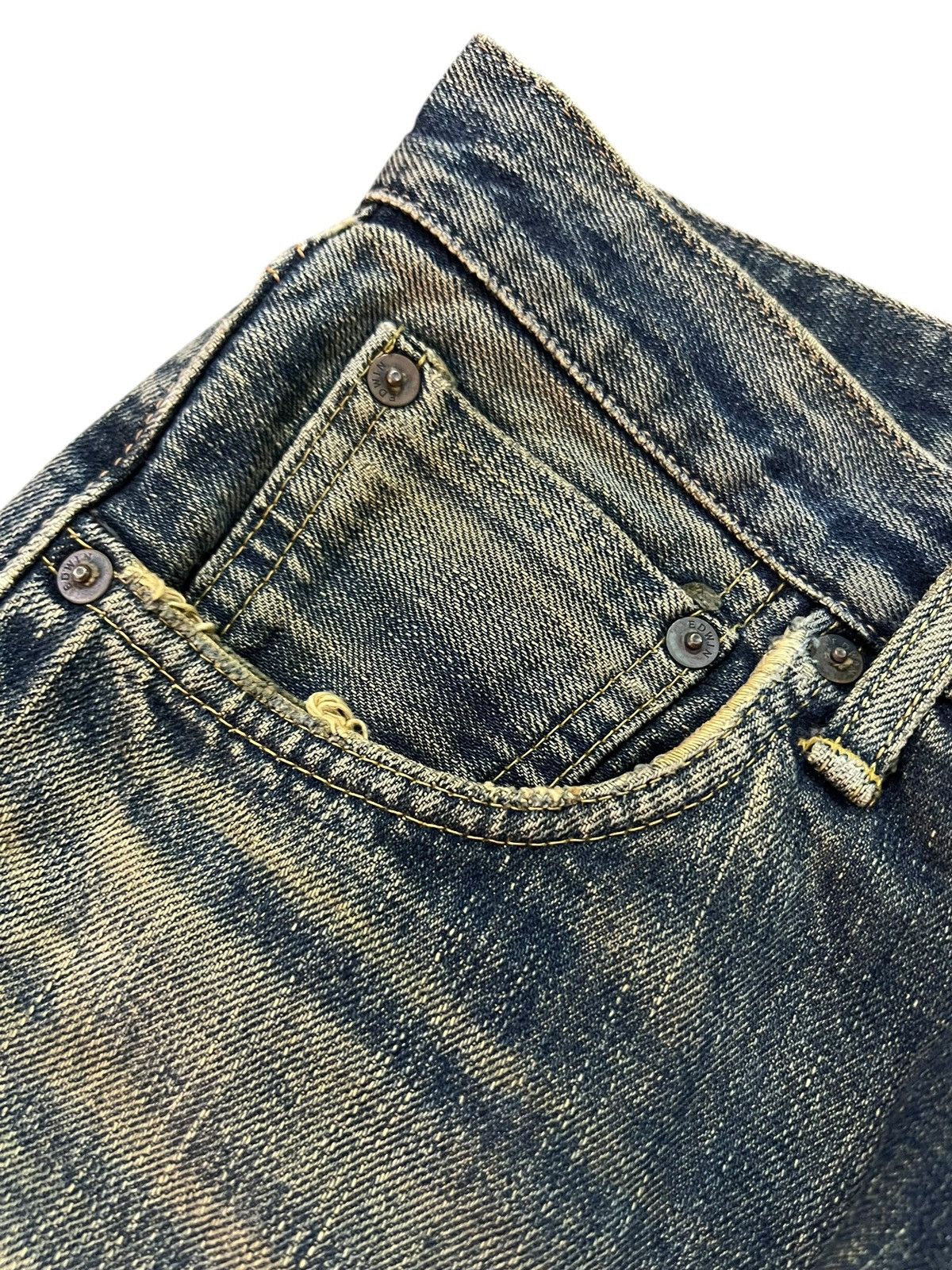 Edwin Vintage Edwin 505x Selvedge Distressed Rusty If six was nine Size US 28 / EU 44 - 10 Thumbnail