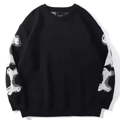 Aran Isles Knitwear Kanako x Maiko Skeleton Bone Printed Knitted Sweaters Size US XL / EU 56 / 4 - 2 Thumbnail