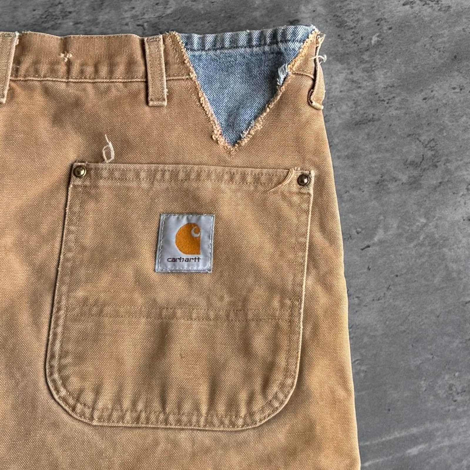 Carhartt × Vintage Vintage 90s Carhartt Made In USA Custom Carpenter Pants Size US 37 - 3 Thumbnail