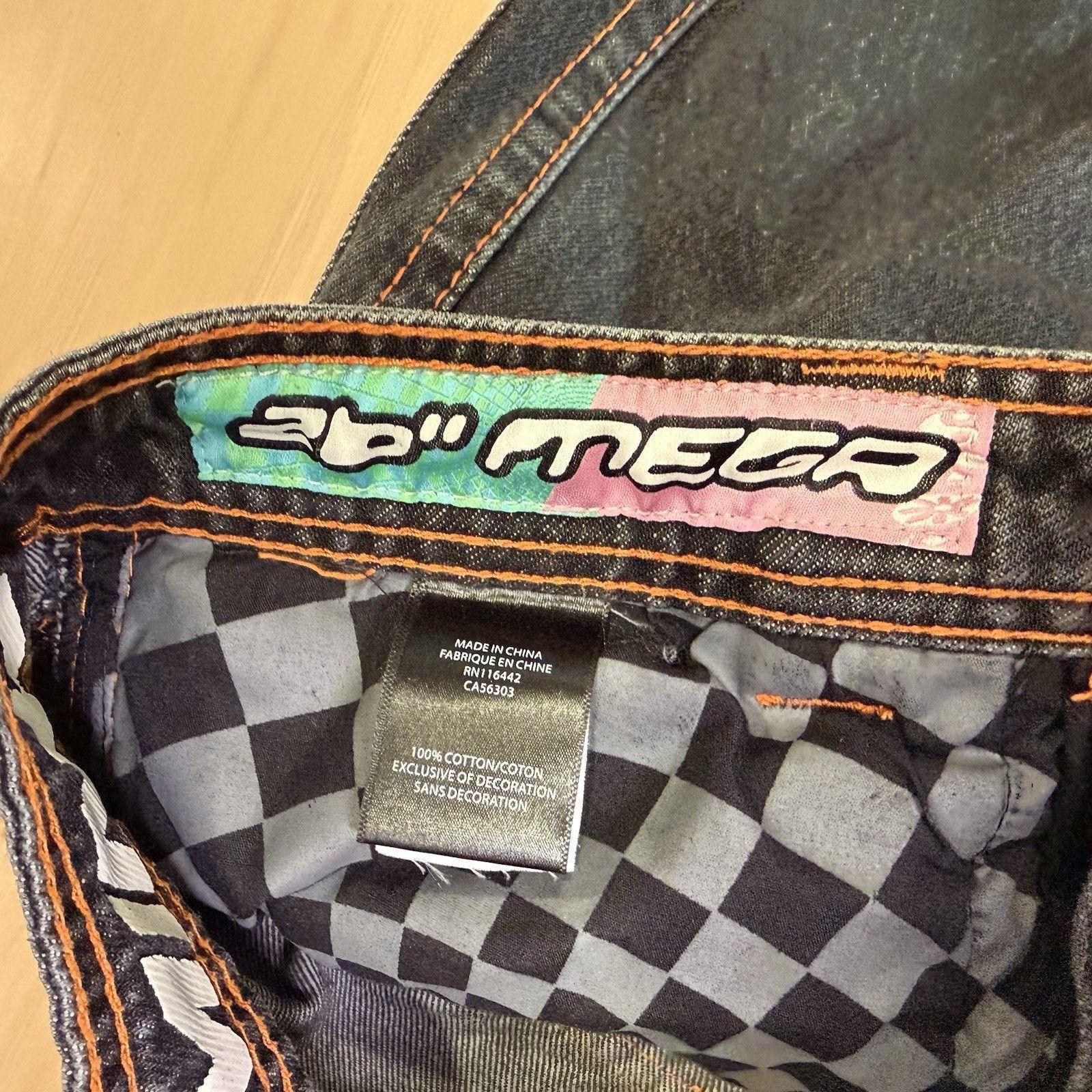 Alabaster Industries ALAB Mega Overheat Cargo Jeans 31 Black Baggy Denim Size US 31 - 7 Thumbnail